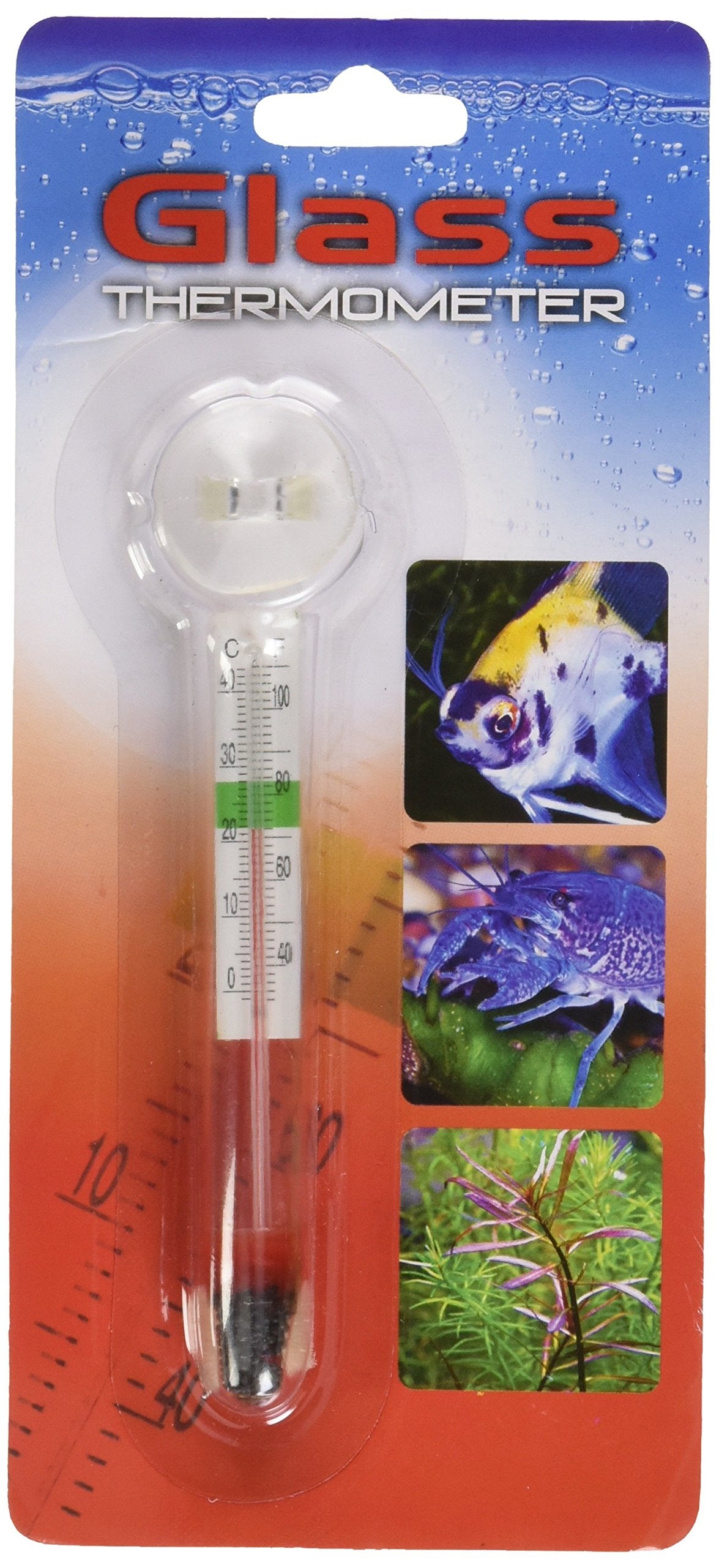 Taam Floating Glass Thermometer With Suction Cup Reads Between 35-110 Degrees F