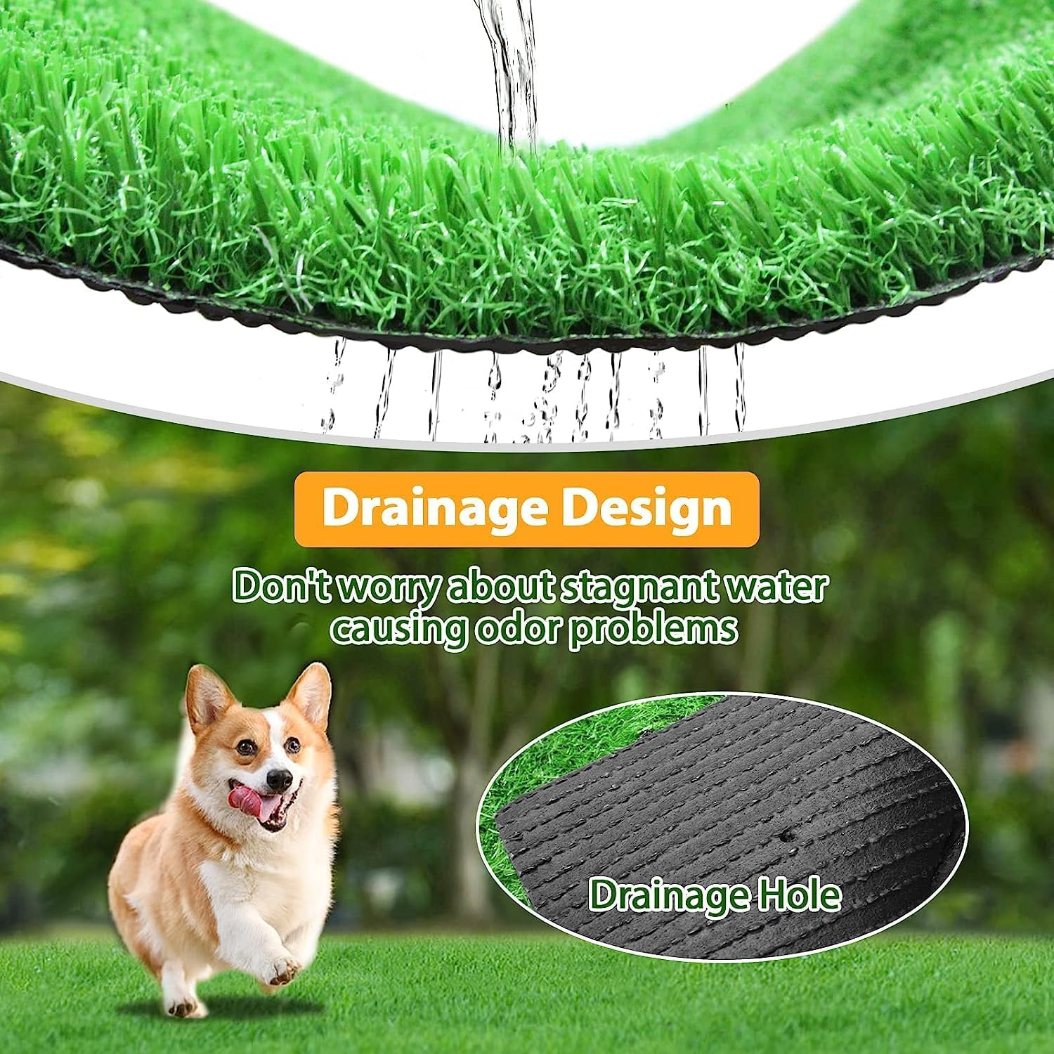 Starroad-Tim Artificial Grass Rug Turf For Dogs Indoor Outdoor Fake Grass For Dogs Potty Training Area Patio Lawn Decoration (26