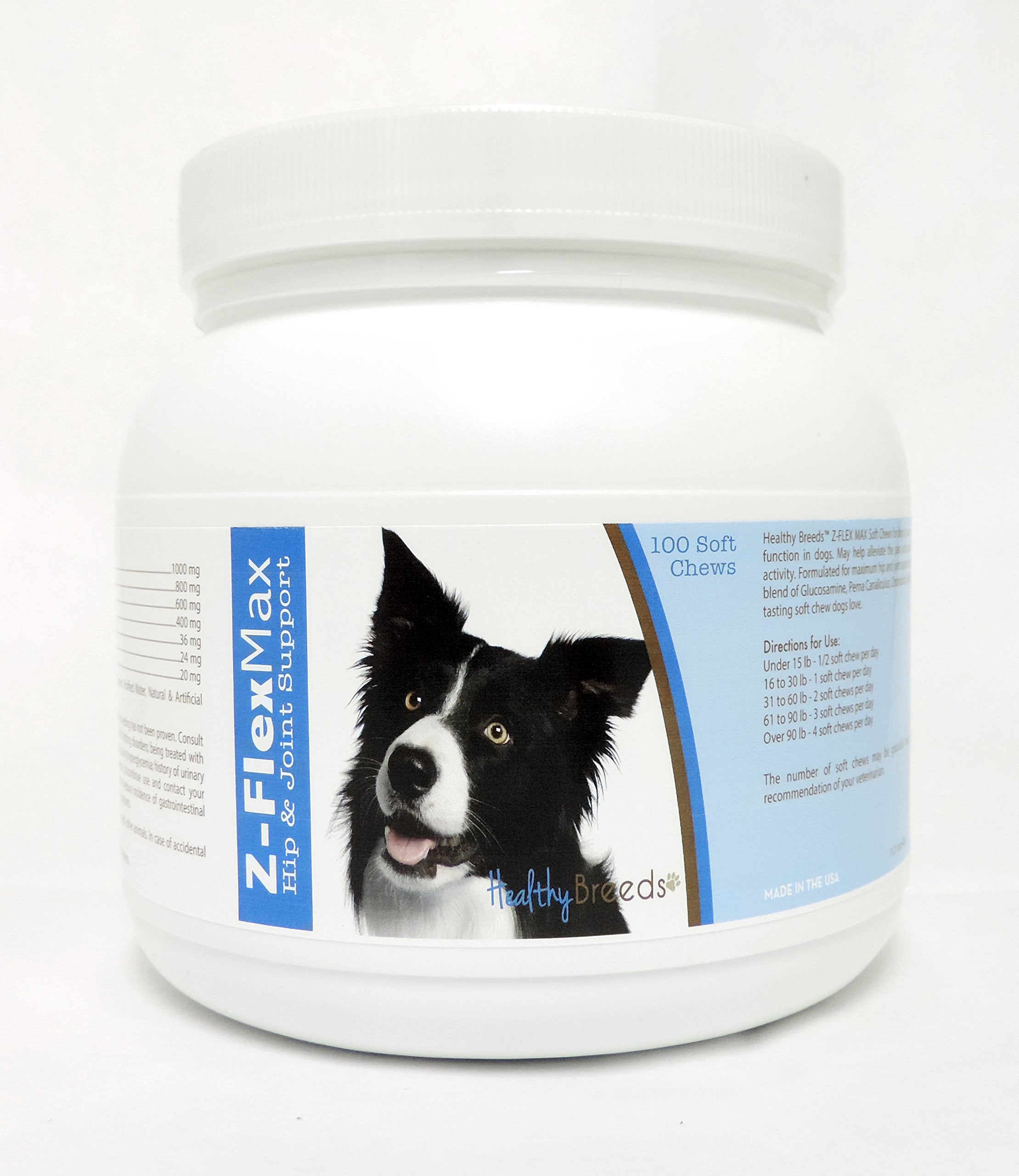 Healthy Breeds Border Collie Z-Flex Max Hip & Joint Soft Chews 100 Count