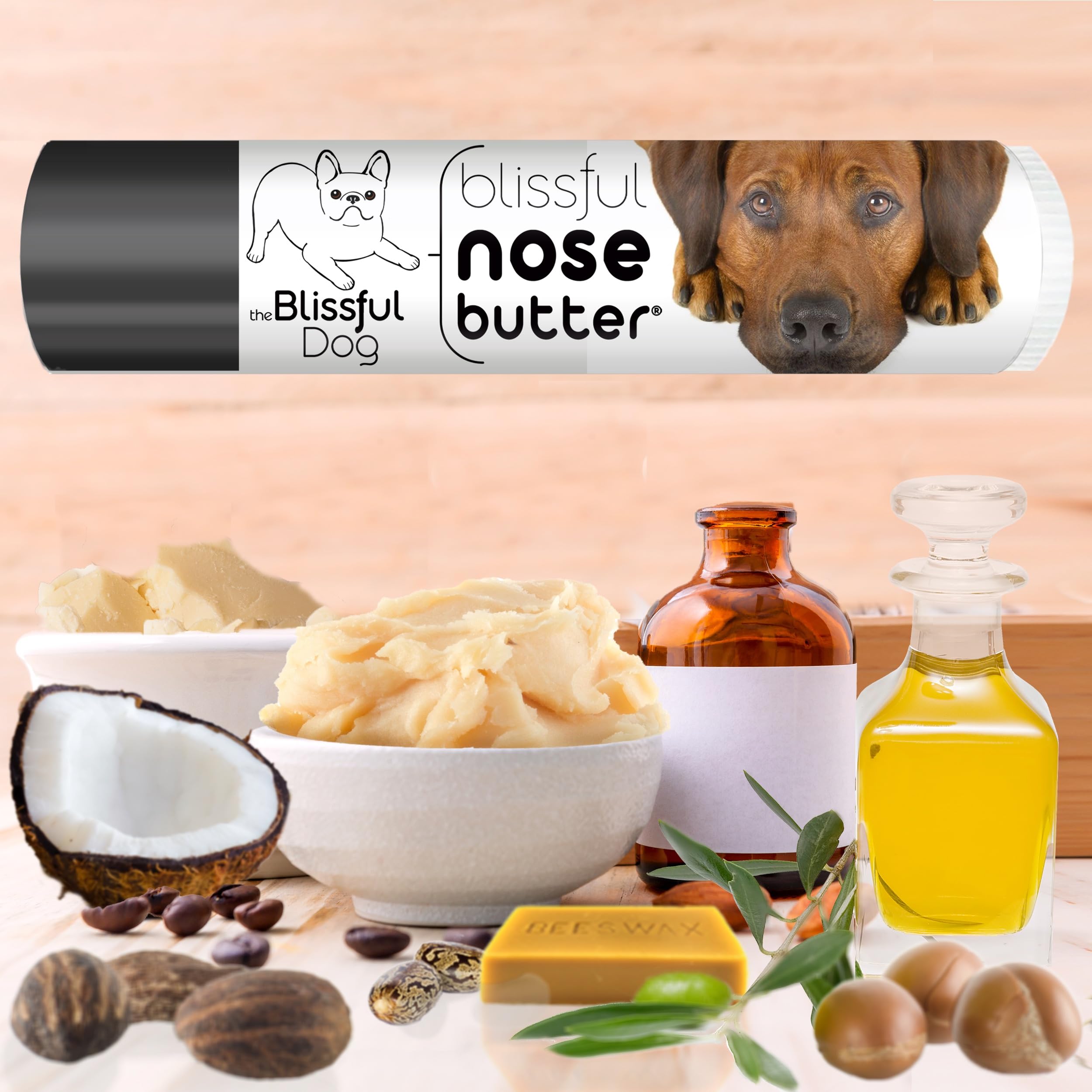 The Blissful Dog Rhodesian Ridgeback Unscented Nose Butter - Dog Nose Butter, 0.15 Ounce