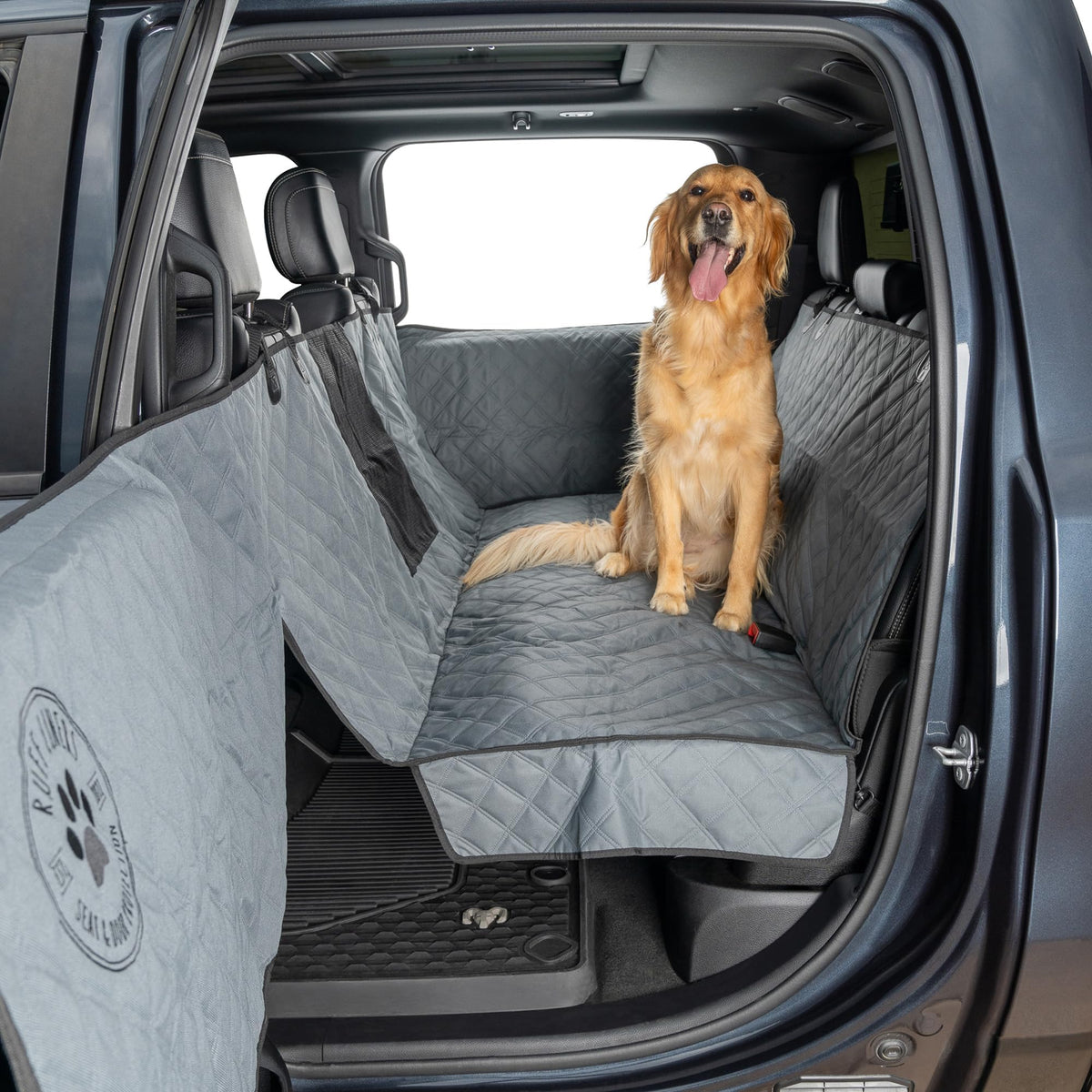 Ruff Liners Dog Hammock for Truck with Door Protection - Heavy Duty Large Size Fits Full-Size Trucks - Waterproof Dog Seat Cover