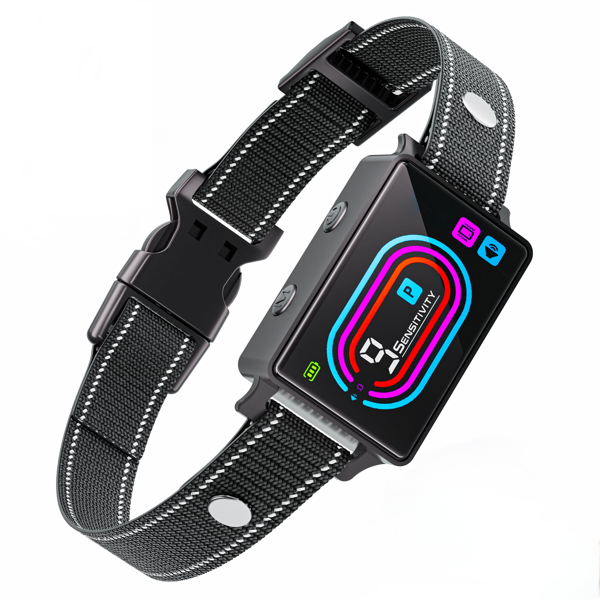 Zaguren Dog Bark Collar, 2025 Smart Bark Collar For Dogs Large Medium Small 5-130 Lbs, Bark Collar 9 Adjustable Sensitivity 5 Tr