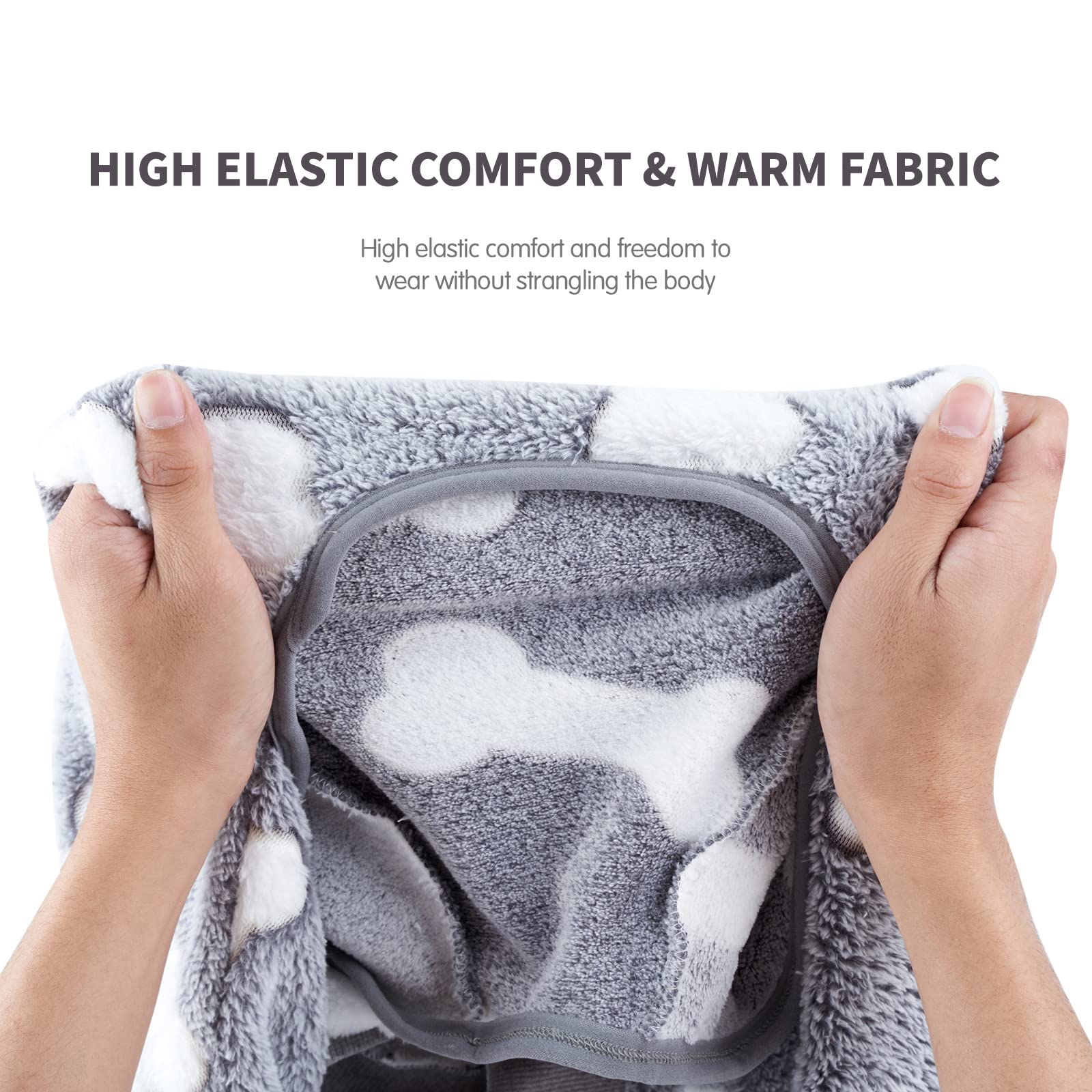 Plush Dog Pajamas For Cold Weather 4 Legs Clothes Dog Stretch Good Fit Fit Medium And Large Dog Onesie Warm Soft Pet Romper Wint