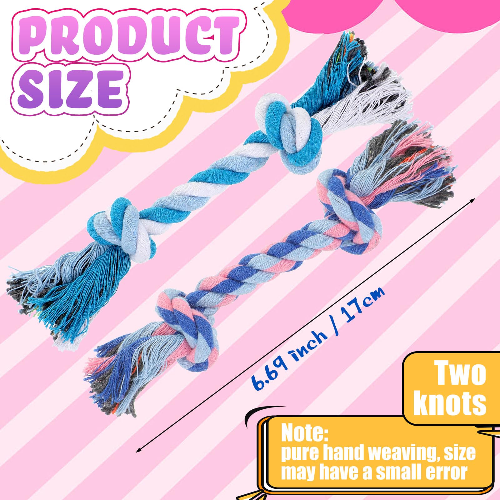 Paterr 12 Pcs Rope Dog Toys Multi Color Puppy Rope Toy Cotton Puppy Toys Dog Chew Puppy Teething Toys For Small And Medium Dogs