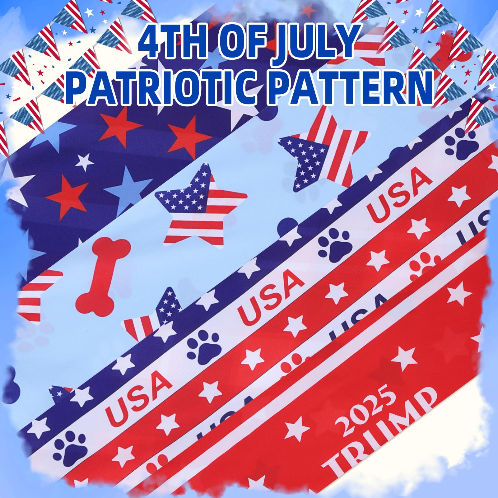 Pupteck Summer Dog Bandana 4Pcs Outfit - Fruit Soft Costume Pet Triangle Bibs Scarf, Pet Accessories Gifts For Small Medium Larg