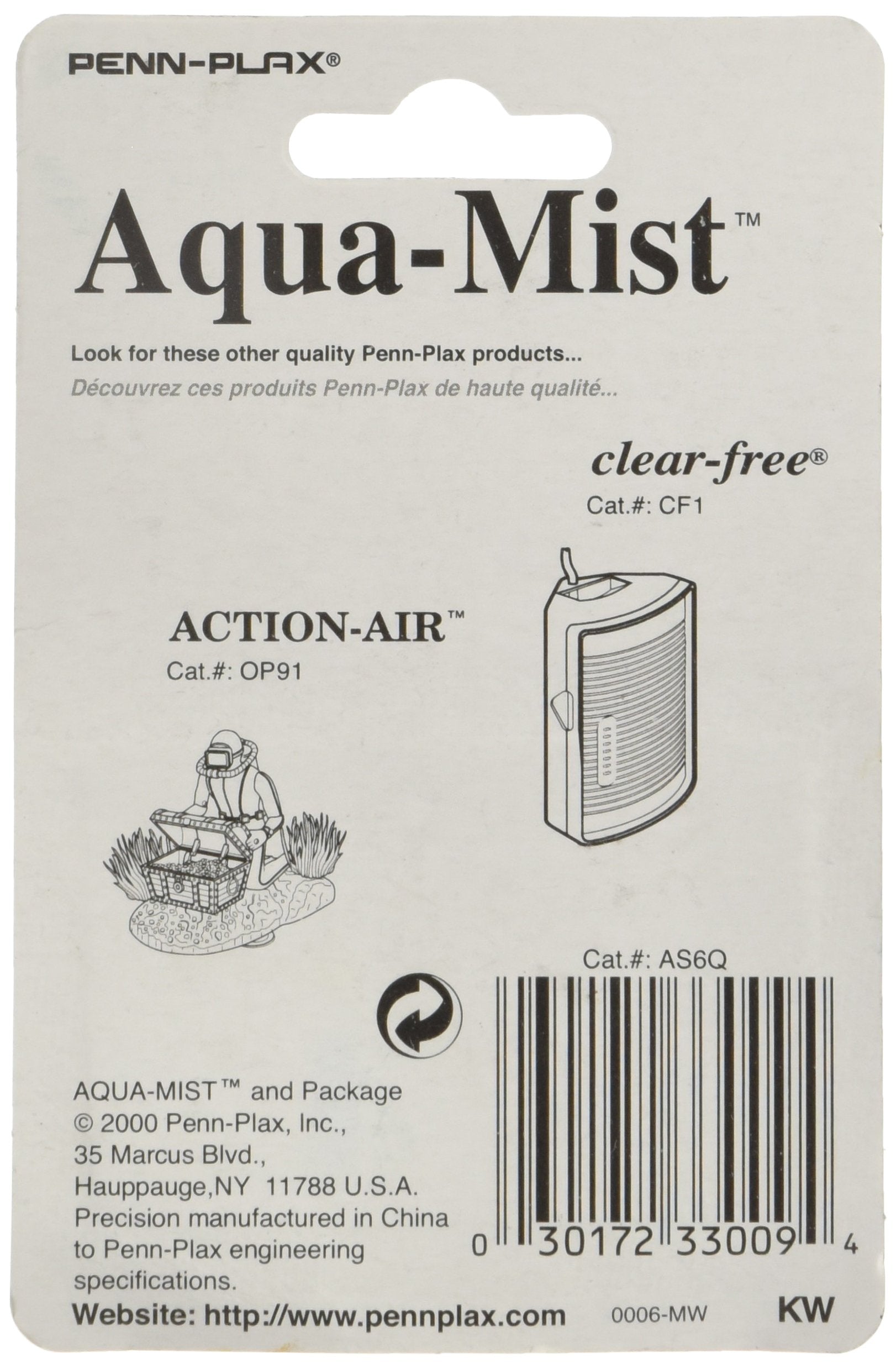 Penn-Plax As6Q 4-Pack Aqua Mist Air Stone Cylinder Aerator For Fish Tank | Easy To Install To Your Pump | Aerates Your Tank