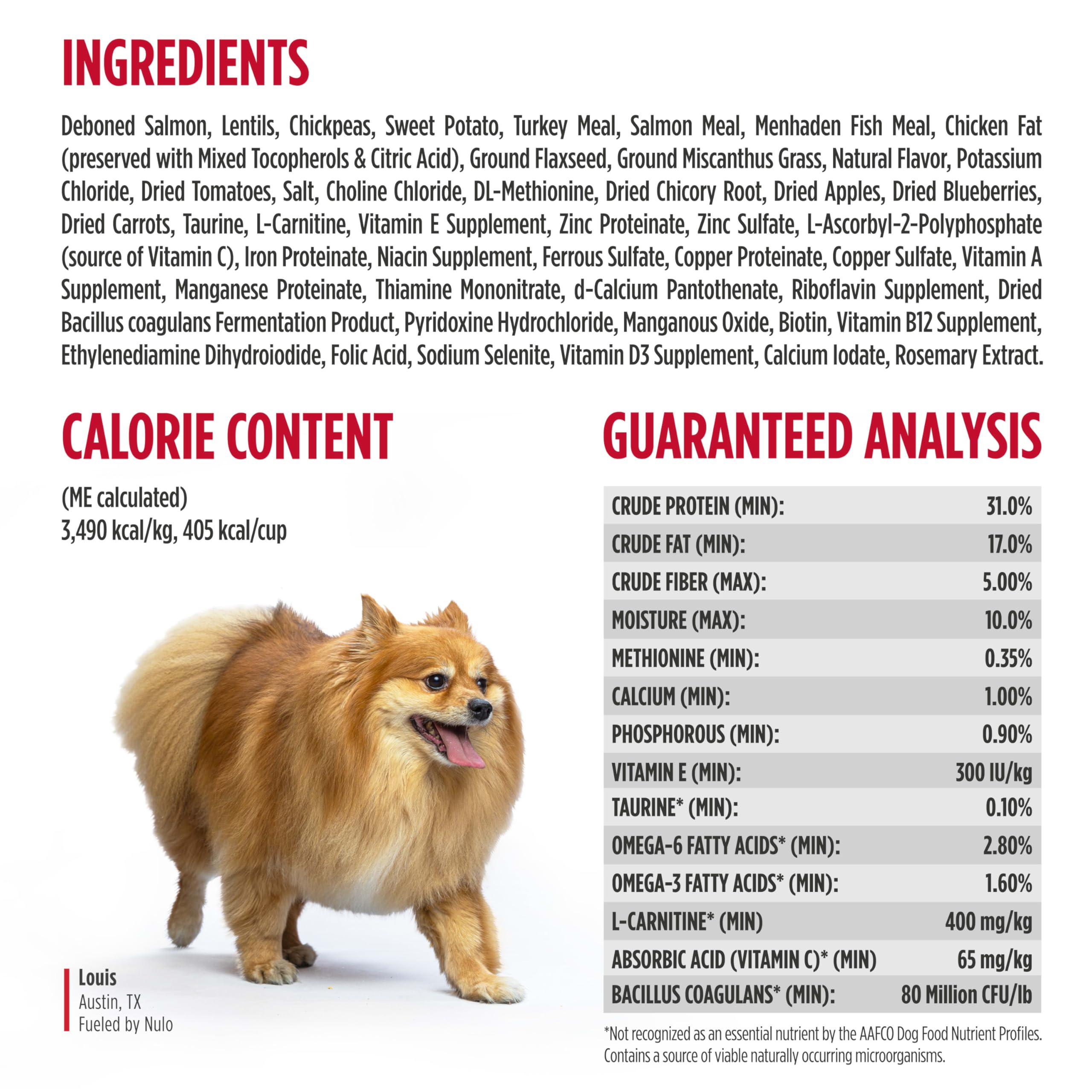 Nulo Freestyle Small Breed Dog Food, Premium Adult and Puppy Grain-Free Dry Smaller Sized Kibble Food, with BC30 Probiotic for H