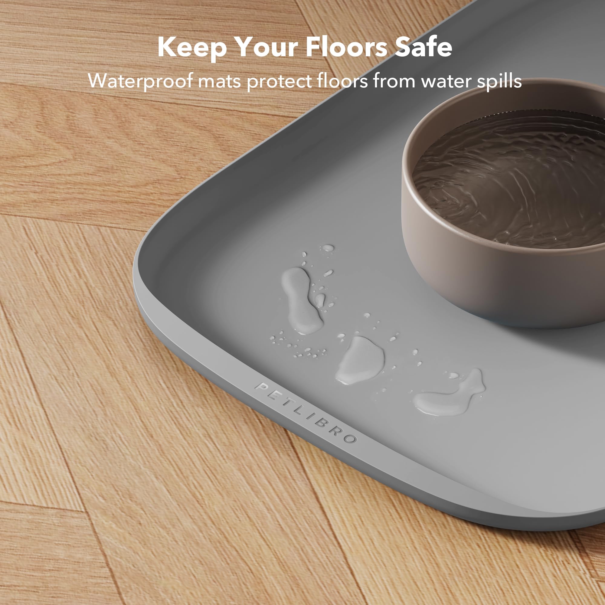 Petlibro Pet Mats For Dogs And Cats, Extra Large Dog Bowl Mat For Feeder Or Fountain, Non-Slip Waterproof Pet Feeding Mat For Pl