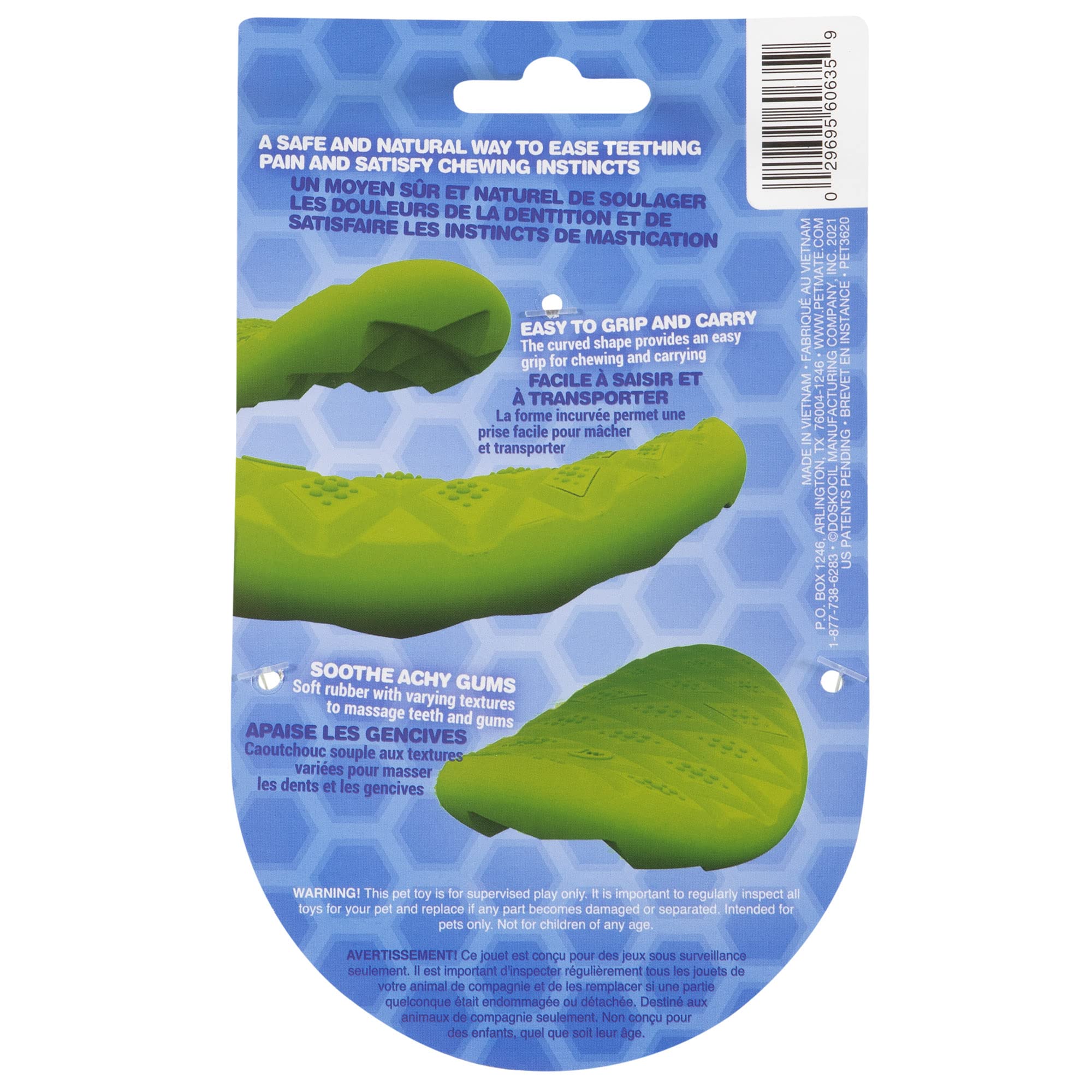 JW Pet Prickly Pear Chew Dog Toy - Green Rubber, One Size, Model 60635
