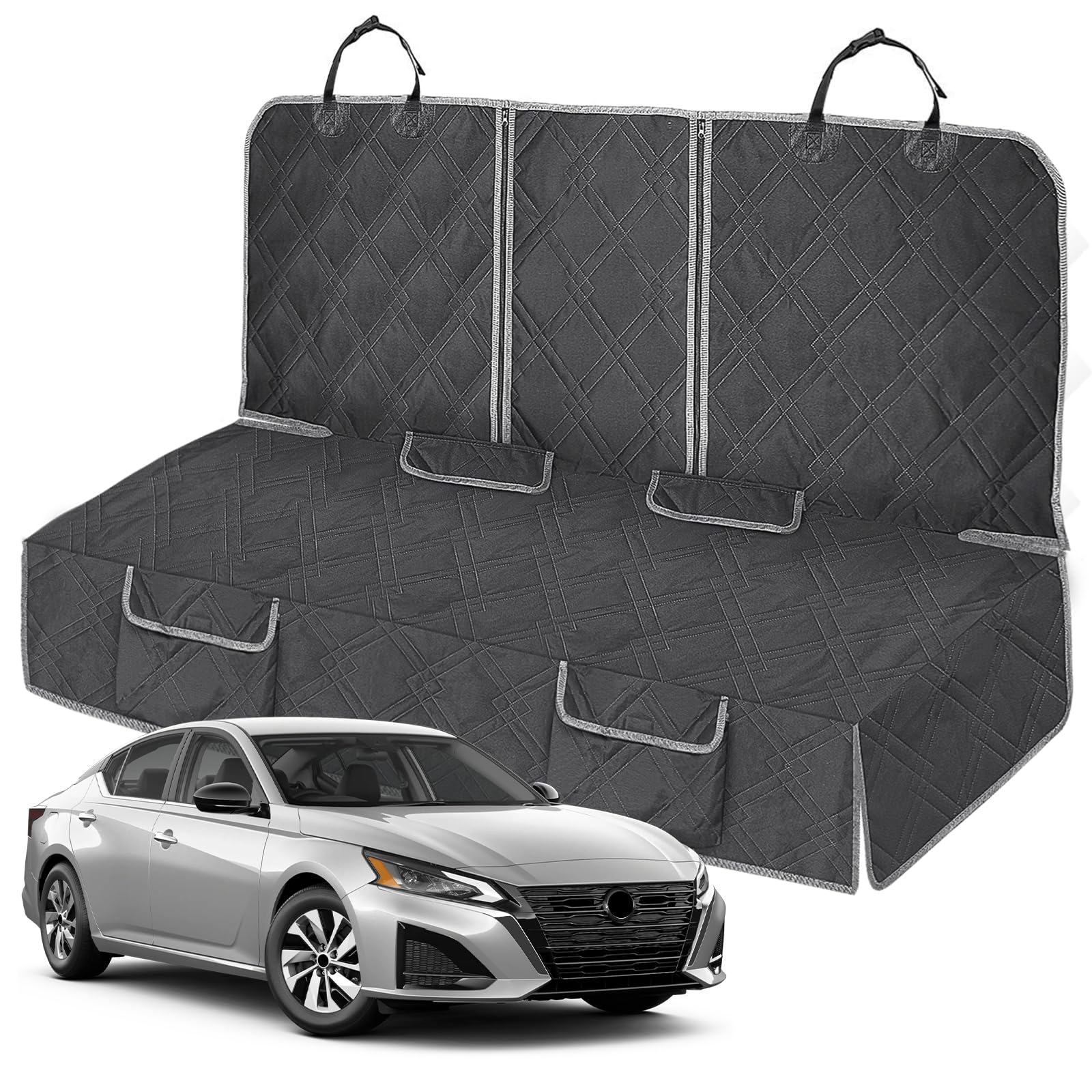 Kistrba Dog Car Seat Cover Compatible With Nissan Altima 2013-2025, Waterproof Pet Bench Seat Cover For Back Seat, 600D Heavy Du