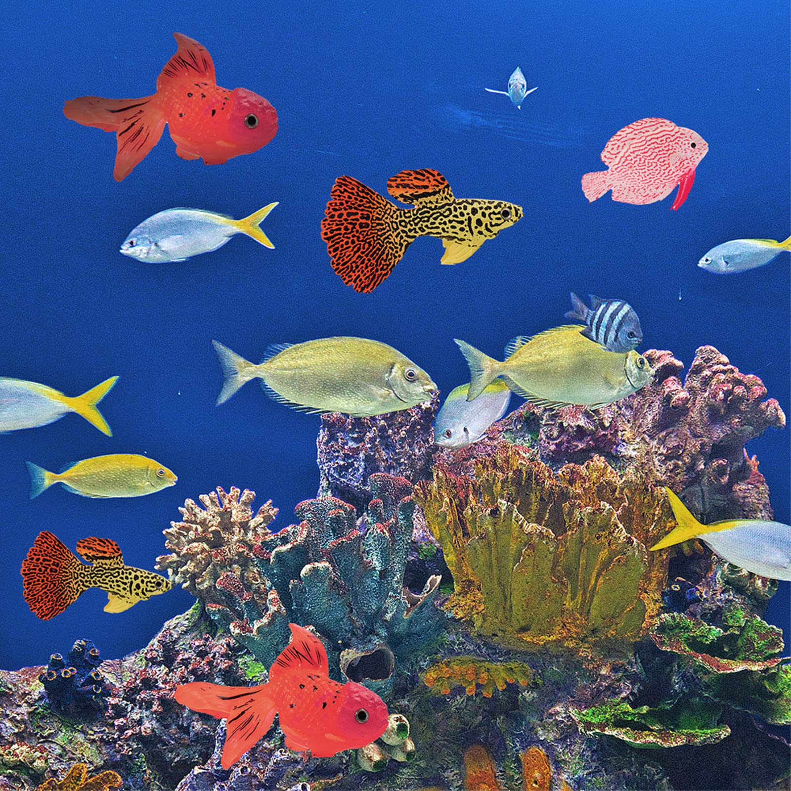 Gootrades 3 Pcs/Set Artificial Fish Glowing Effect Aquarium Decor Floating Ornament