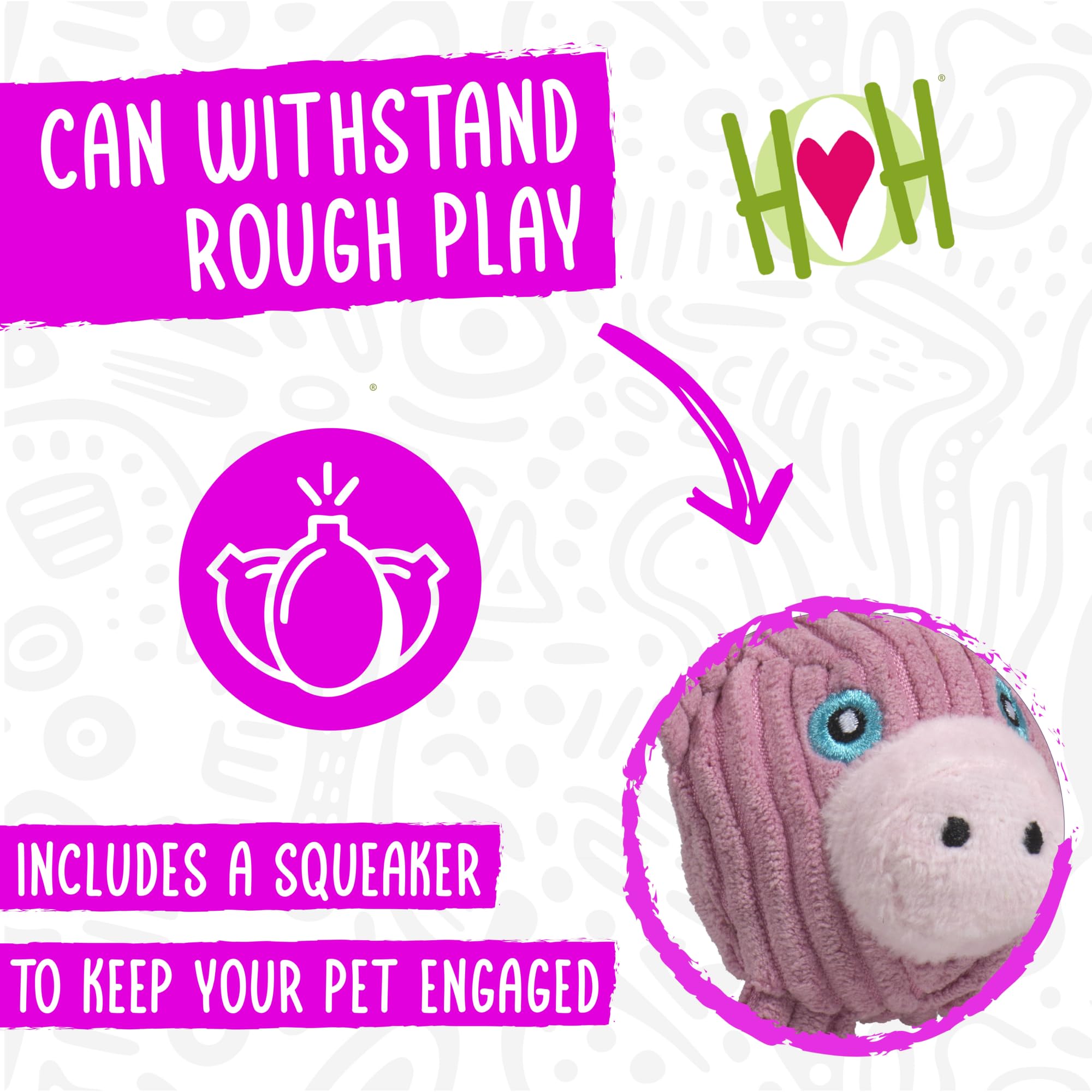 Hugglehounds Wee Huggles Plush Ball Dog Toys - Dog Stuffed Animal Toy, Puppy Toys, Squeaky Dog Toy For Small & Medium Dogs, Durable Plush To Keep Them Busy - Wee Huggles Variety Pack (5 Count)