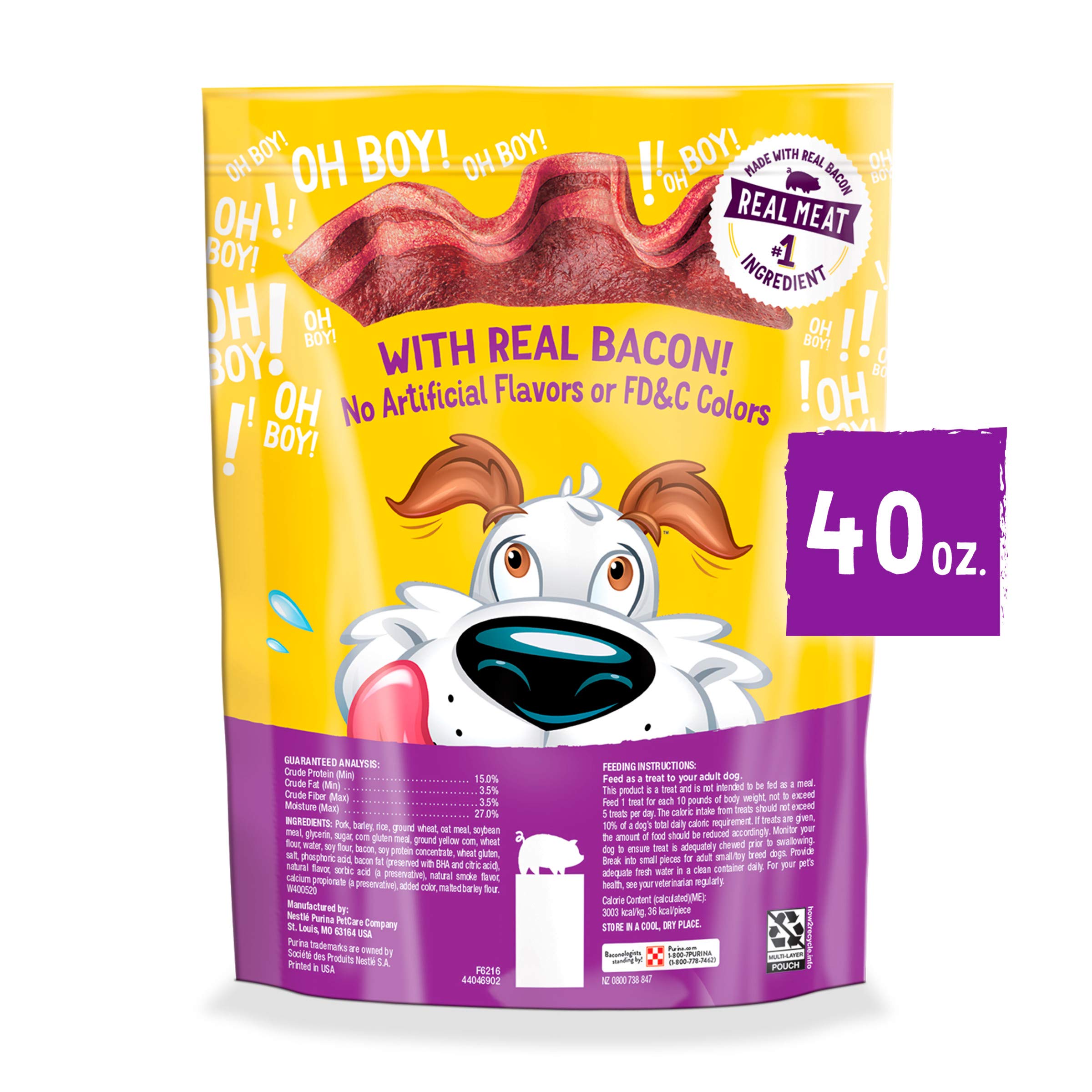 Purina Beggin Strips Dog Treats, Original With Bacon Flavor - 40 oz. Pouch