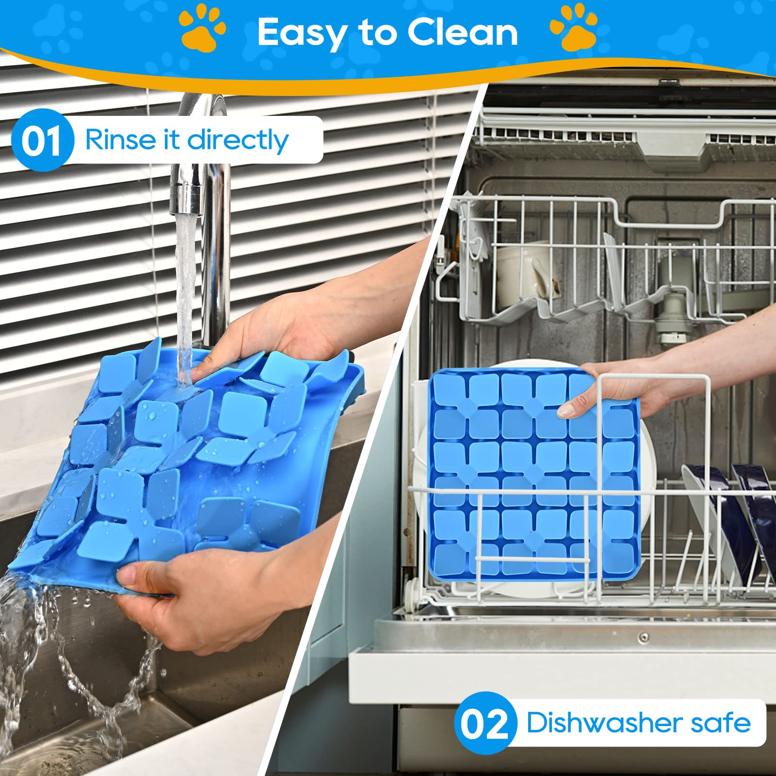 Ourmiao Silicone Snuffle Mat For Dogs, Slow Feeder Lick Mat With Suction Cups, Dog Puzzle Feeder Toys For Smell Training & Slow