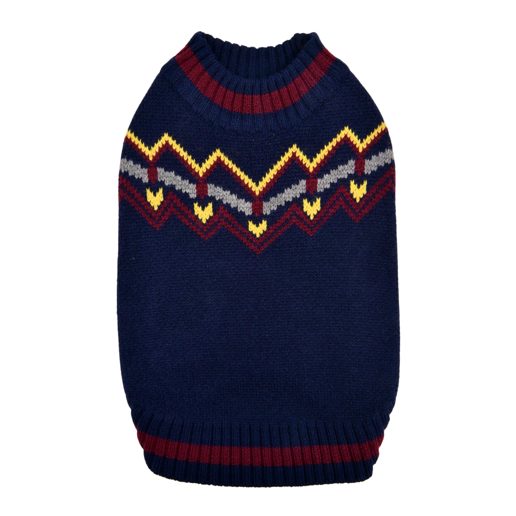 Puppia Kylo Dog Knit Sweater Winter Season For Small And Medium Dogs, Navy, Large