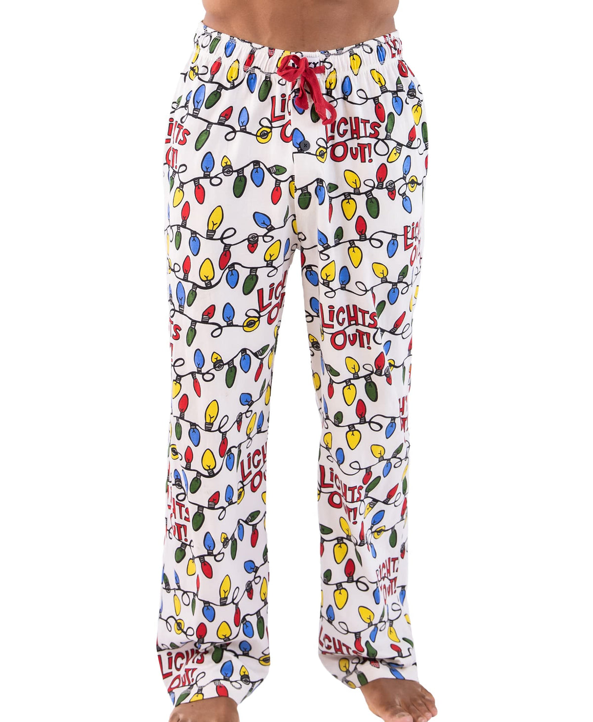Lazy One Pajama Pants For Men, Mens Separate Bottoms, Lounge Pants, Animal, Christmas, Reindeer (Lights Out, X-Small)