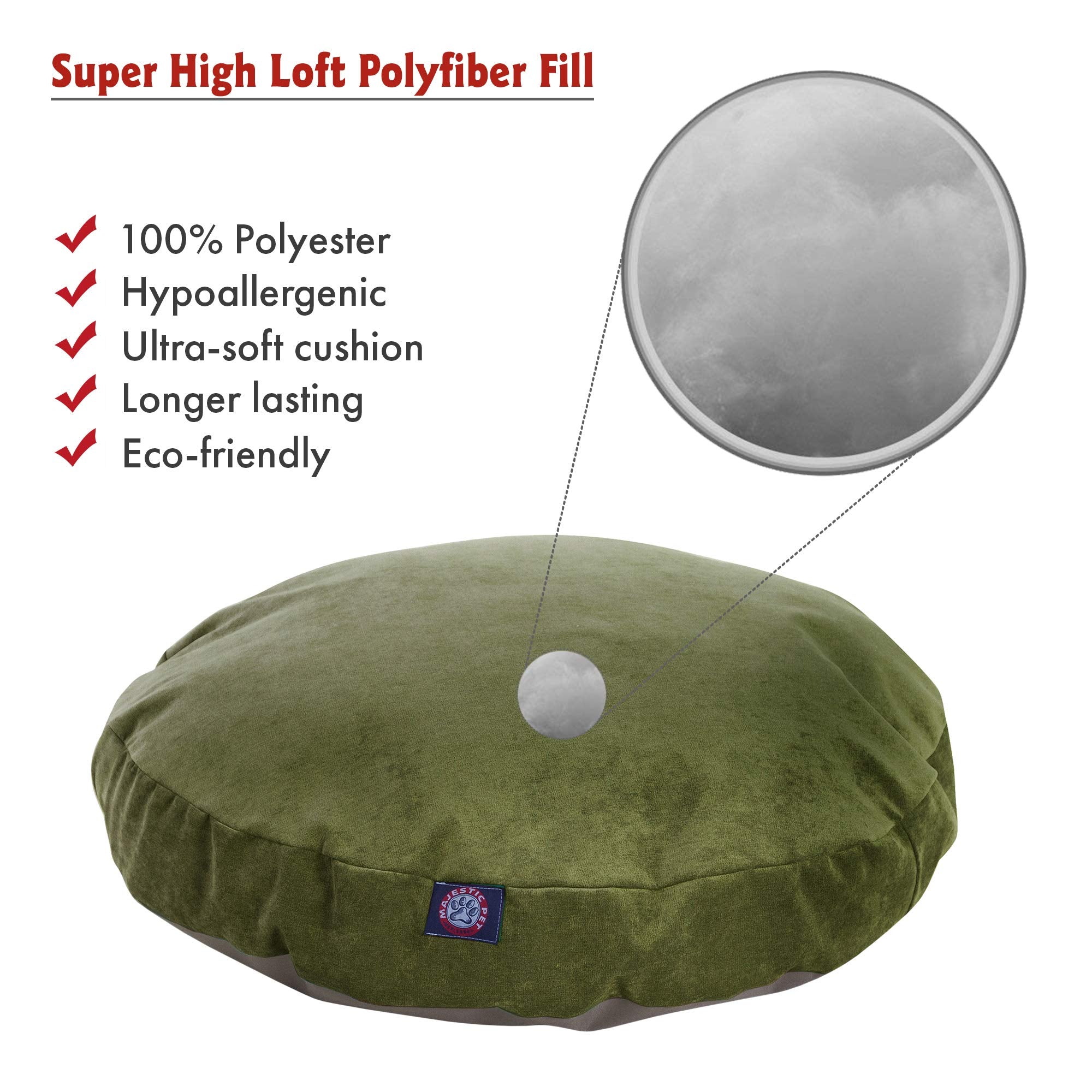 Fern Villa Collection Large Round Pet Dog Bed