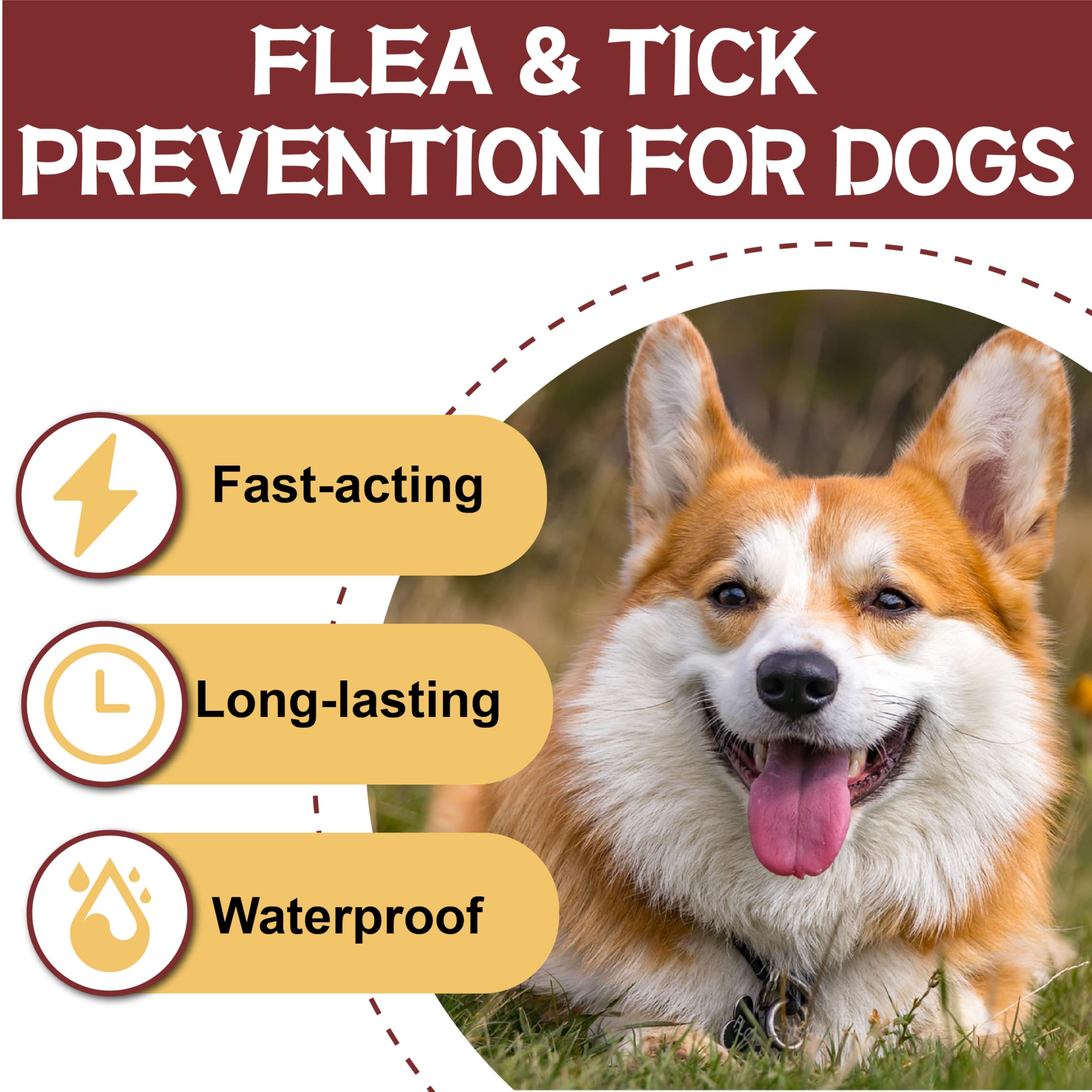 Advanllent Flea and Tick Prevention for Dogs, Flea and Tick Treatment for Extra Large Dog, Flea & Tick Control, 89-132 Pounds, 6
