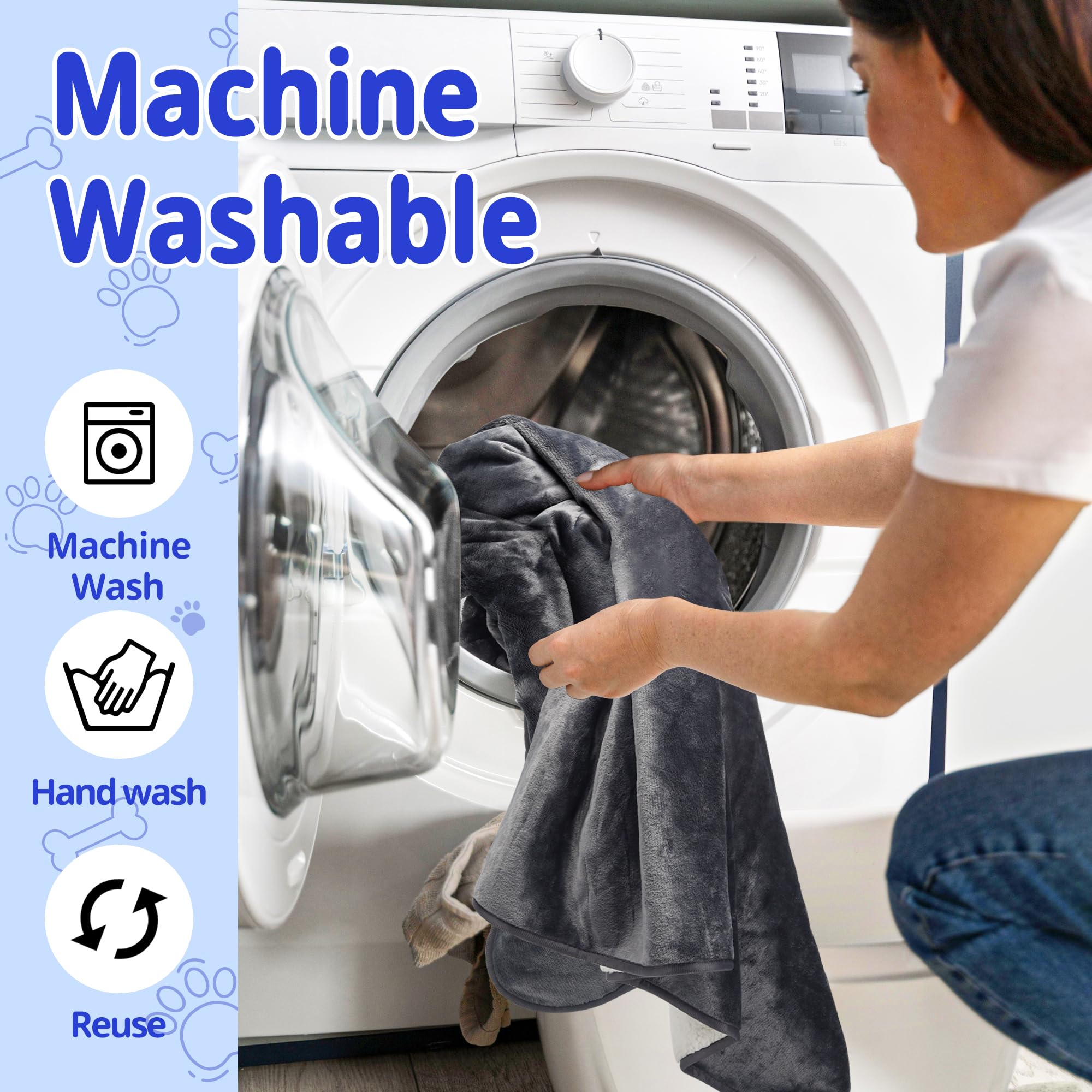 Patiencet Waterproof Dog Blanket For Small Dogs, Washable Reversible Sherpa Cat Puppy Pet Blanket, Fleece Dog Blanket For Couch