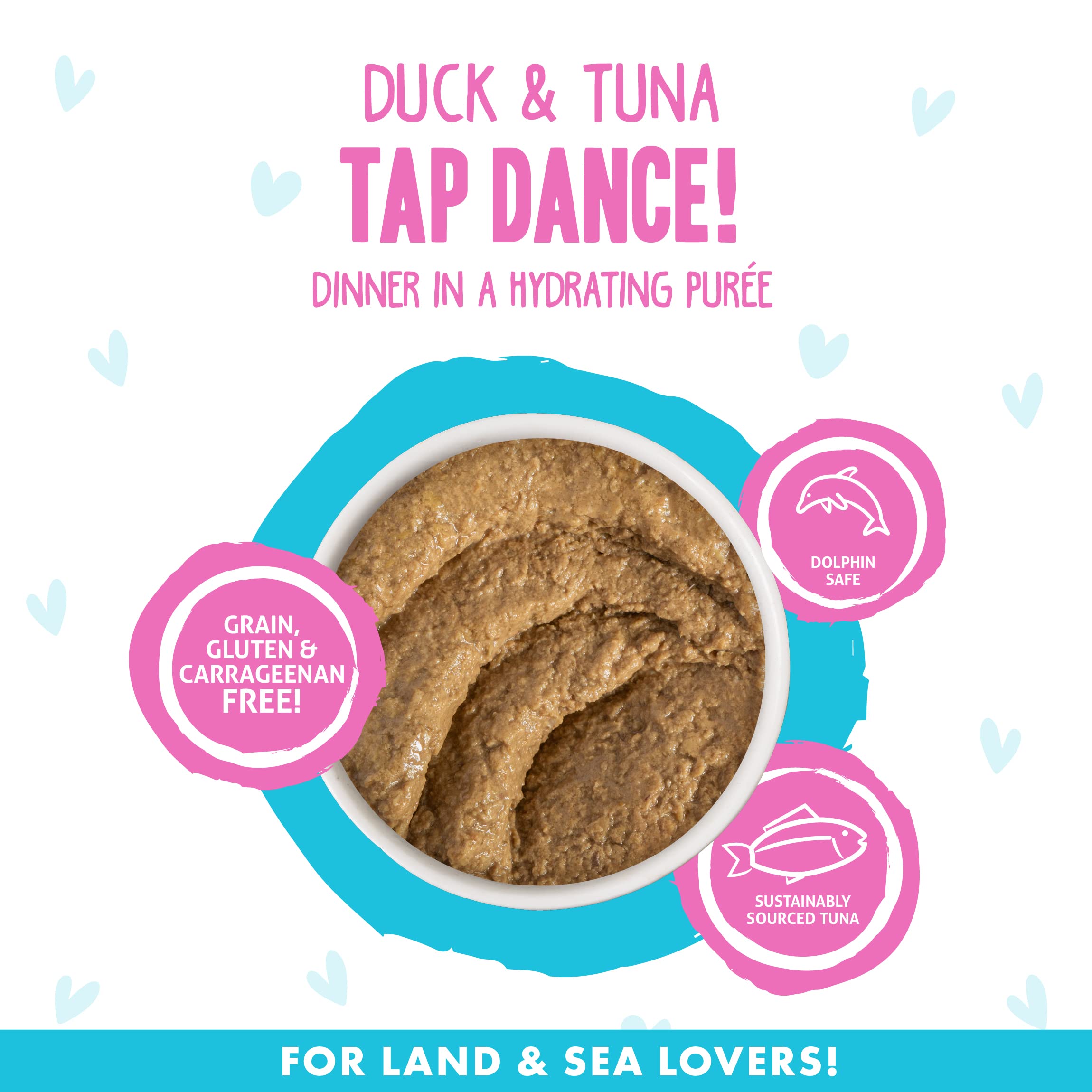 B.F.F. Play - Best Feline Friend Pat   Lovers, Aw Yeah!, Duck & Tuna Tap Dance with Duck & Tuna, 3oz Pouch (Pack of 12)