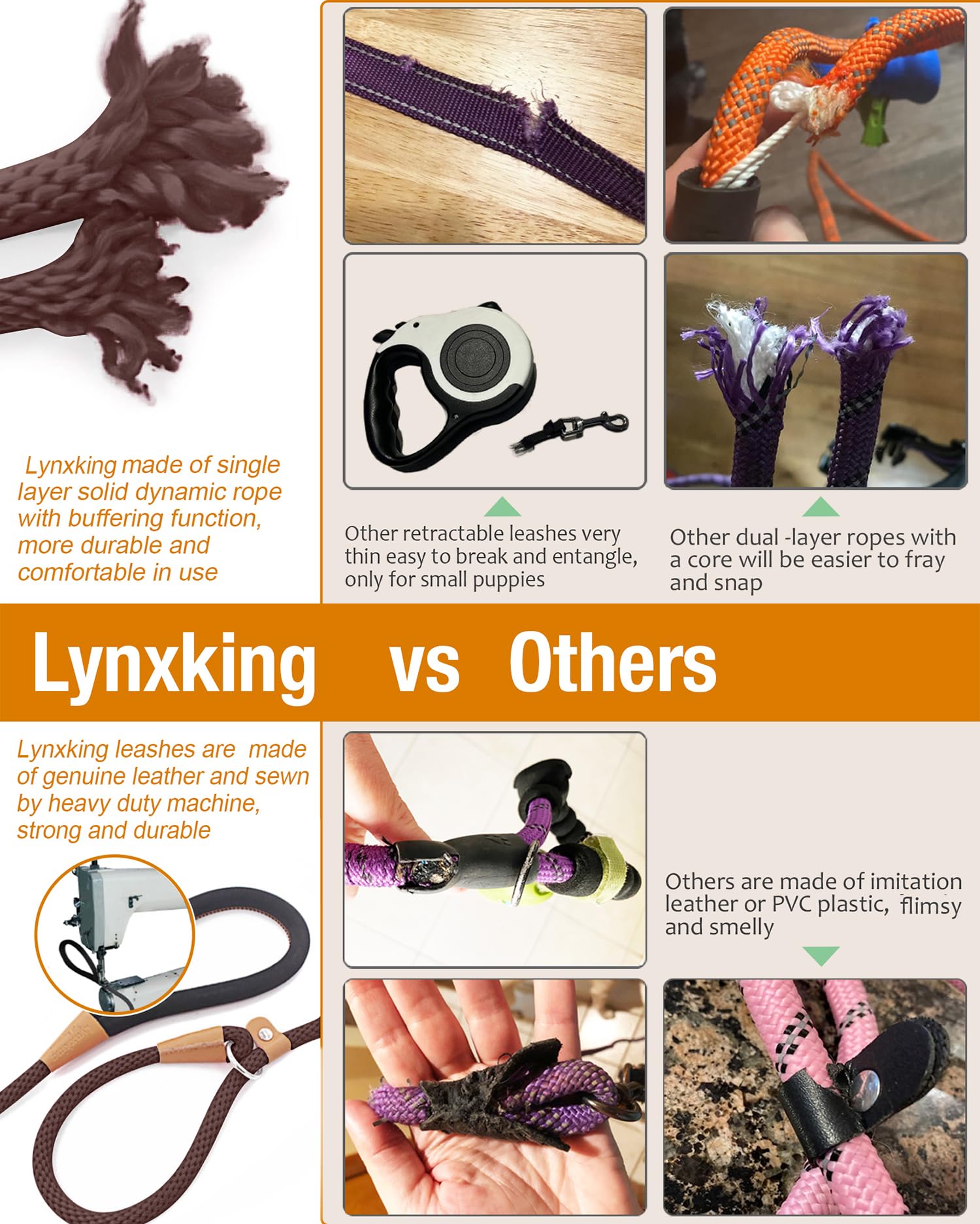Lynxking 8 Ft Dog Leash Slip Lead 2 Pack Strong Heavy Duty Braided Dog Training Leash No Pull Training Lead Leashes For Medium L