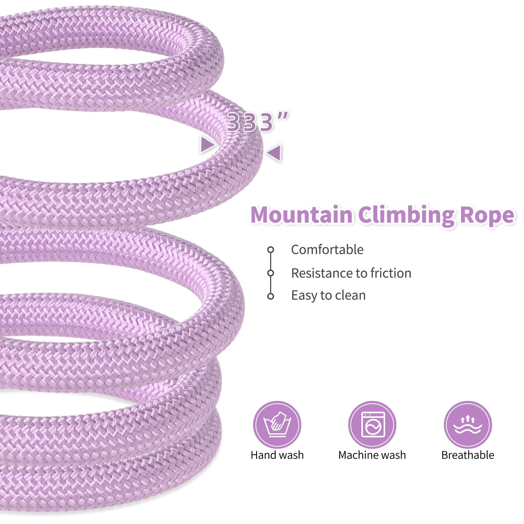 Mile High Life Dog Leash, With Comfortable Padded Handle, Purple Nylon Rope Leash With Steel Tips, Heavy Duty 4 Feet Pet Leashes