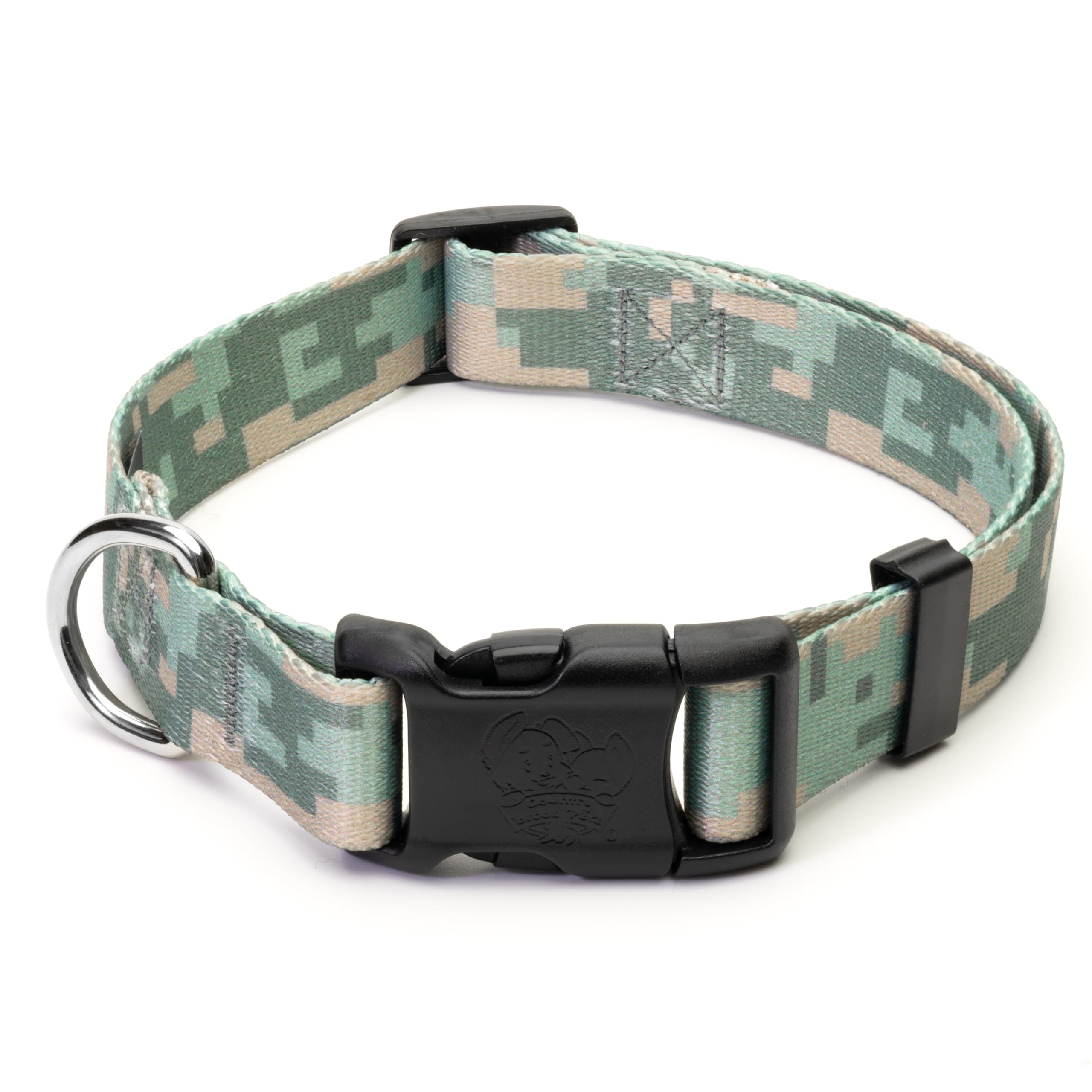 Country Brook Petz - Digital Camo Deluxe Dog Collar - Made In The U.S.A. - Camouflage Collection With 16 Rugged Designs (1 Inch, Medium)