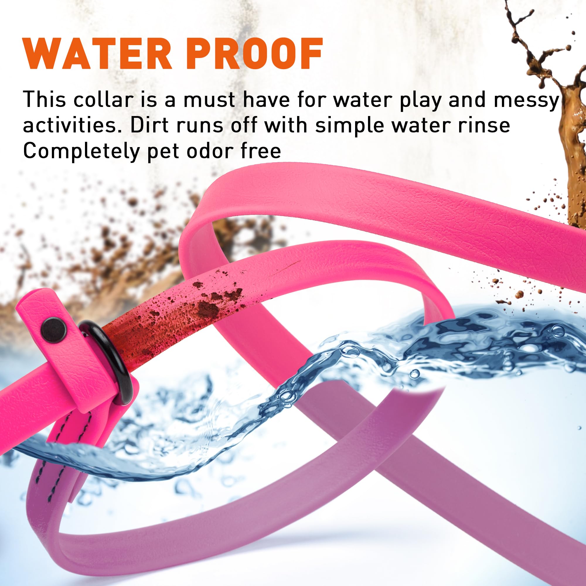 Dogline Biothane Slip Dog Leash - For Small, Medium And Large Dogs - Odor Free Slip Lead, Heavy Duty And Durable Material Kennel Lead - Passionfruit Pink - 5Ft L X 3/8In W