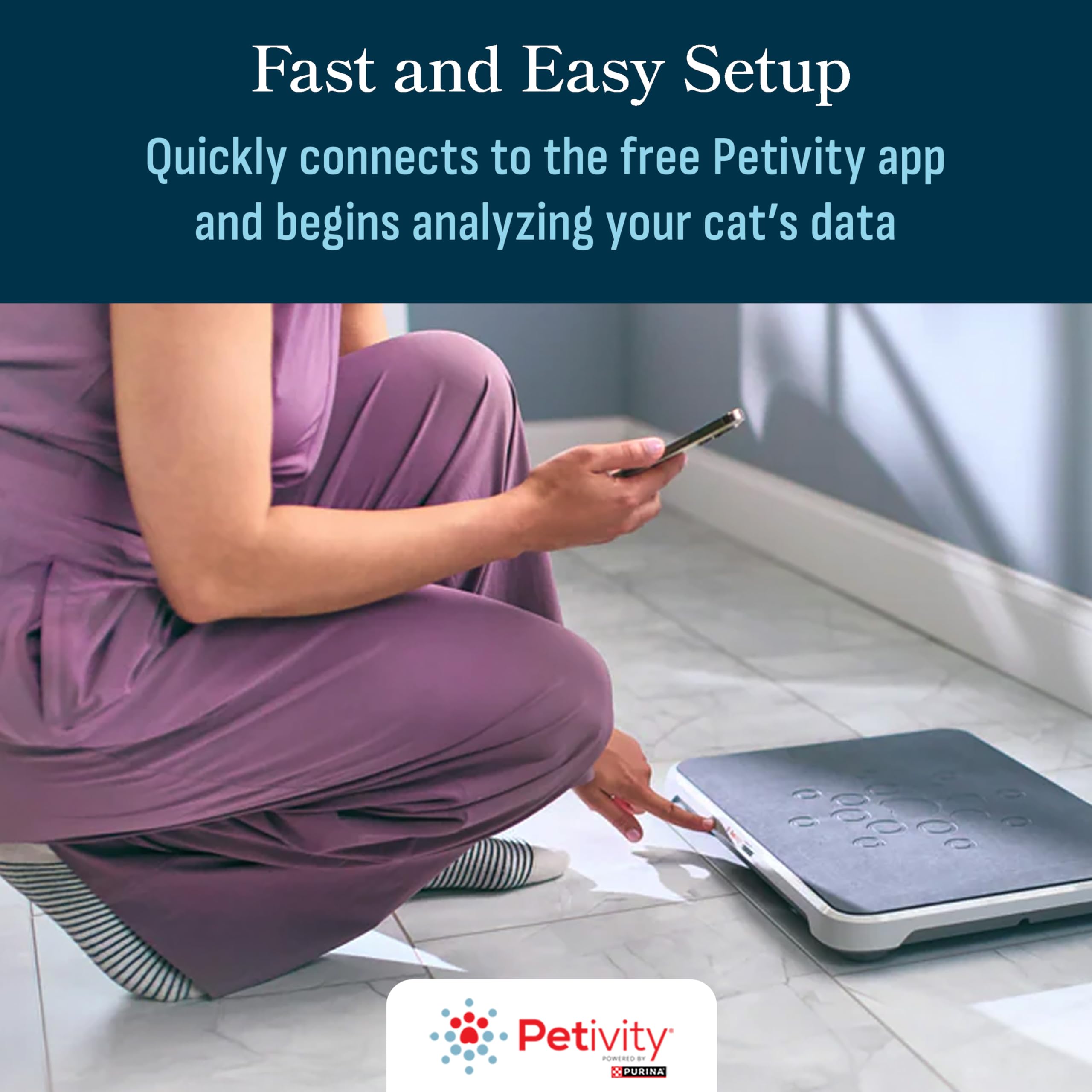 Purina Petivity Smart Litter Box Monitor Cat Weight Scale & Health Tracker - Monitor Litter Habits, Track Weight Accurately, Ai