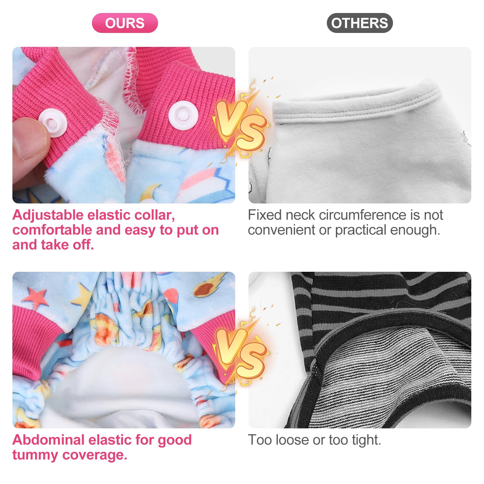 Beautyzoo Dog Pajamas For Large Dogs, Dog Pjs Winter Warm Jammies For Xx-Large Size Dogs, Soft Stretchable Fleece Dog Jumpsuit,