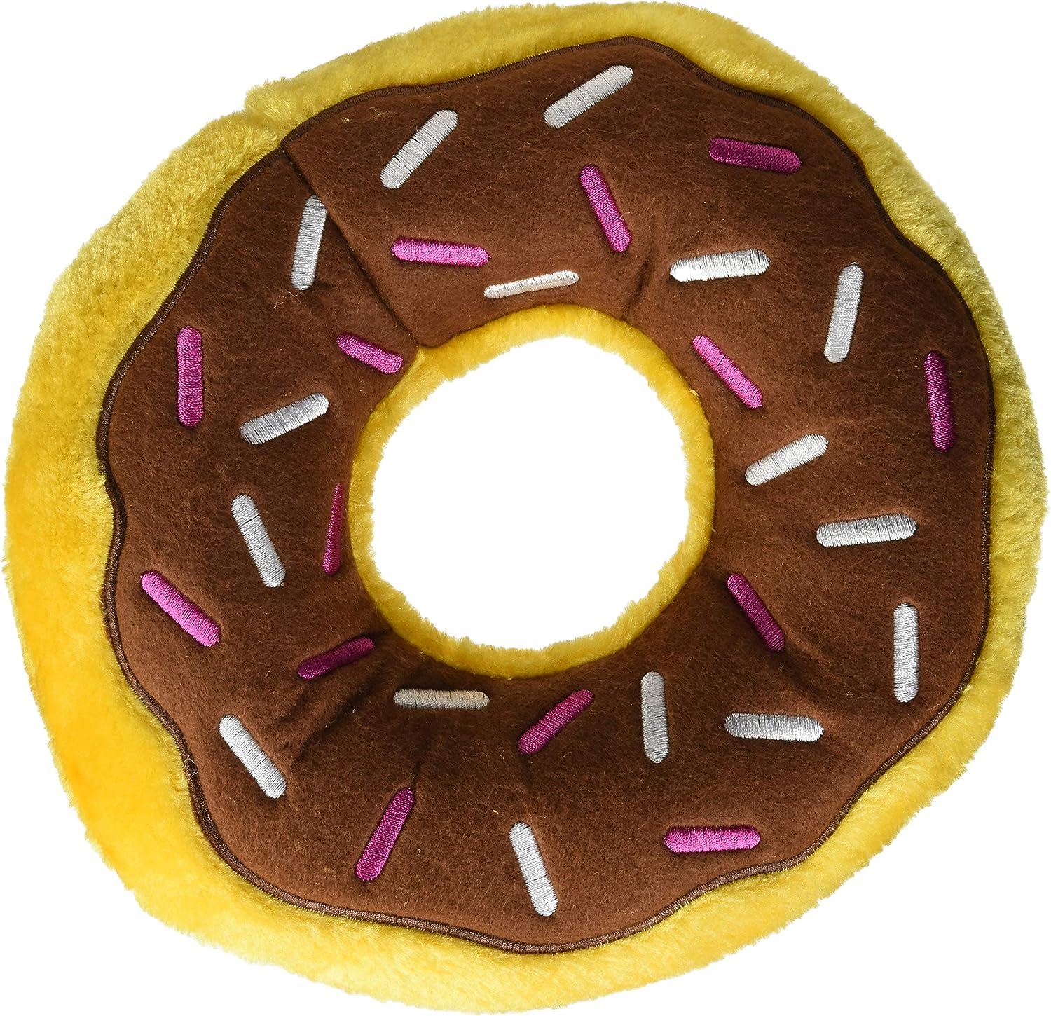 ZippyPaws ZP863 Jumbo Donutz Chocolate Squeak Toy, Brown