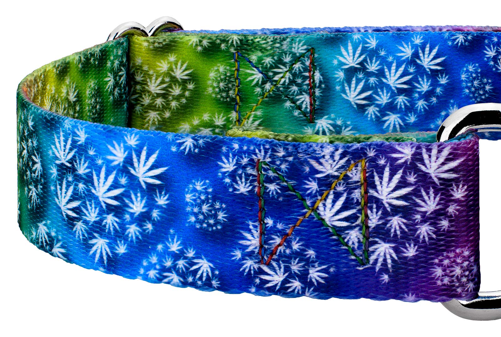 Country Brook Petz - Groovy Ganja Martingale Dog Collar Limited Edition - Groovy Collection Featuring Far Out Designs (1/2 Inch,