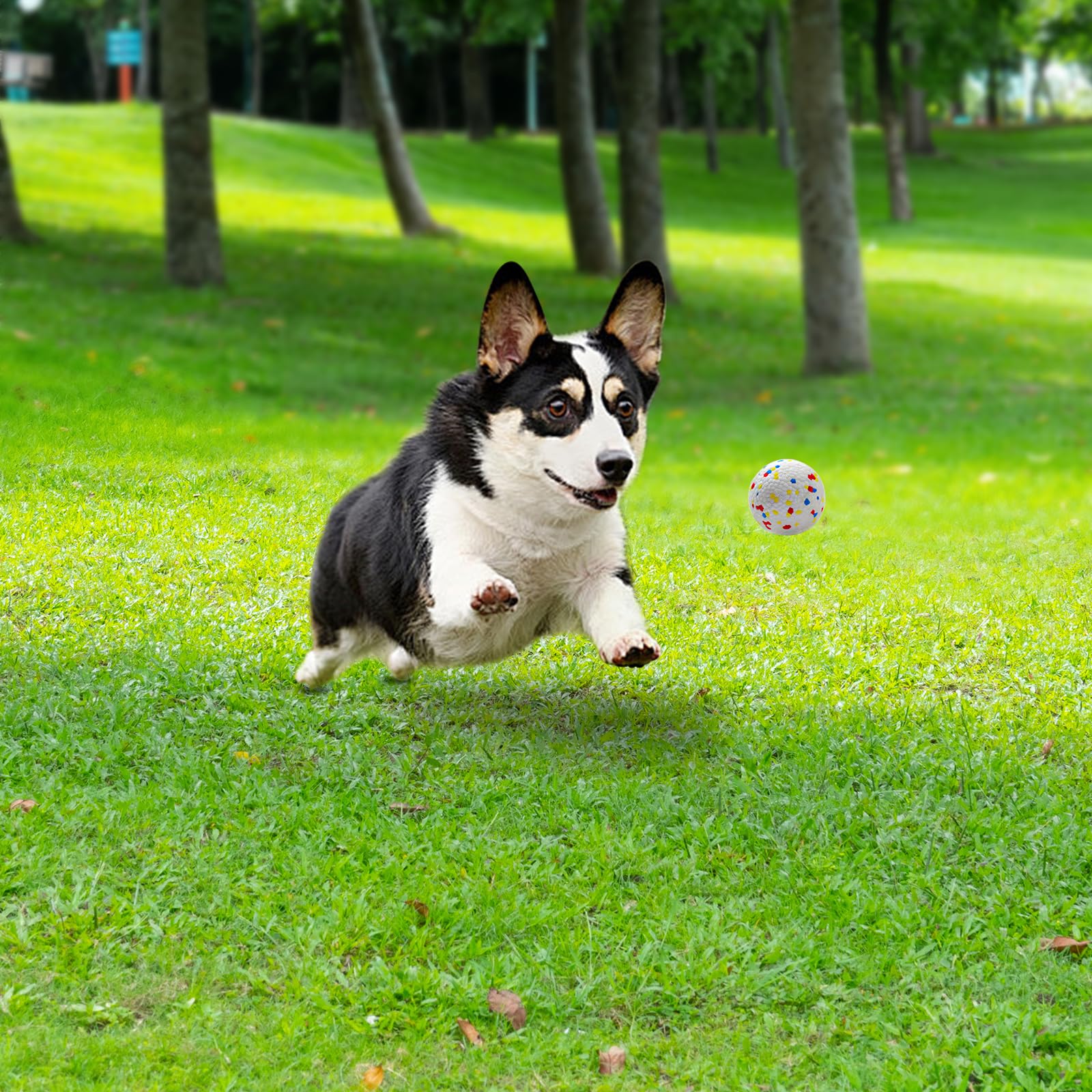 Mekaple Dog Balls 2.5 Inch, Indestructible Dogs Tennis Balls 6 Pack For Aggressive Chewers, Durable Bouncy Floating Interactive