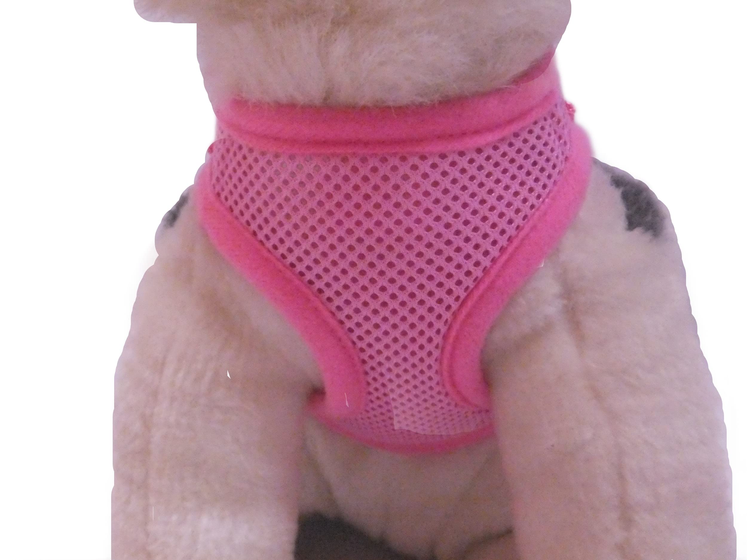 Snazzi Pet Teacup Dog Harness - Smallest Xs Dog Harness For Tiny Xs Small Med Dogs Soft Step In Vest - No Pull Dog Harness Small Size Dog 2-25 Lbs Yorkie Puppy Mini Toy (Pink Xs, 9'-11.5' 2-4 Lbs.)