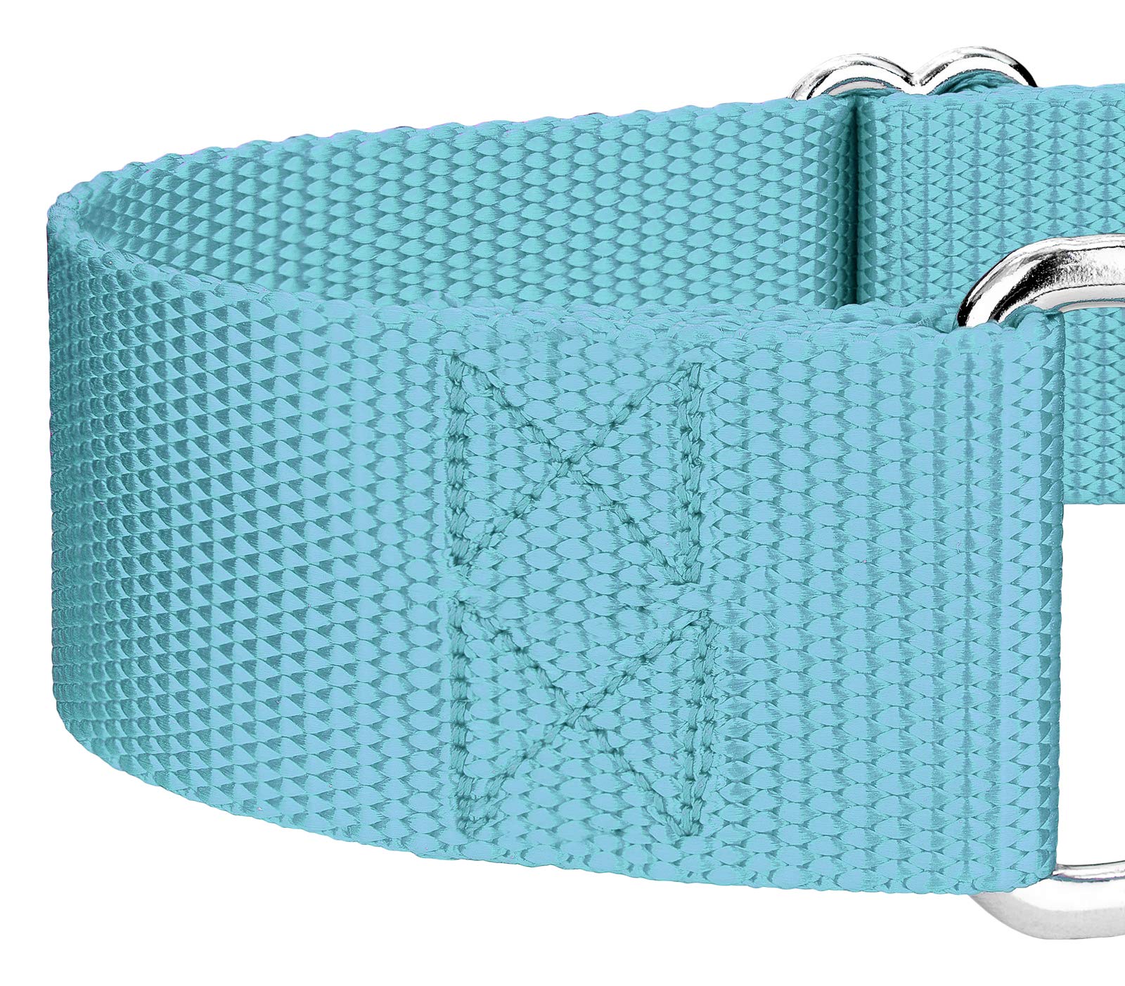 Country Brook Petz - 1 1/2 Inch Martingale Heavyduty Nylon Dog Collar (Large, 1 1/2 Inch Wide, Ocean Blue)