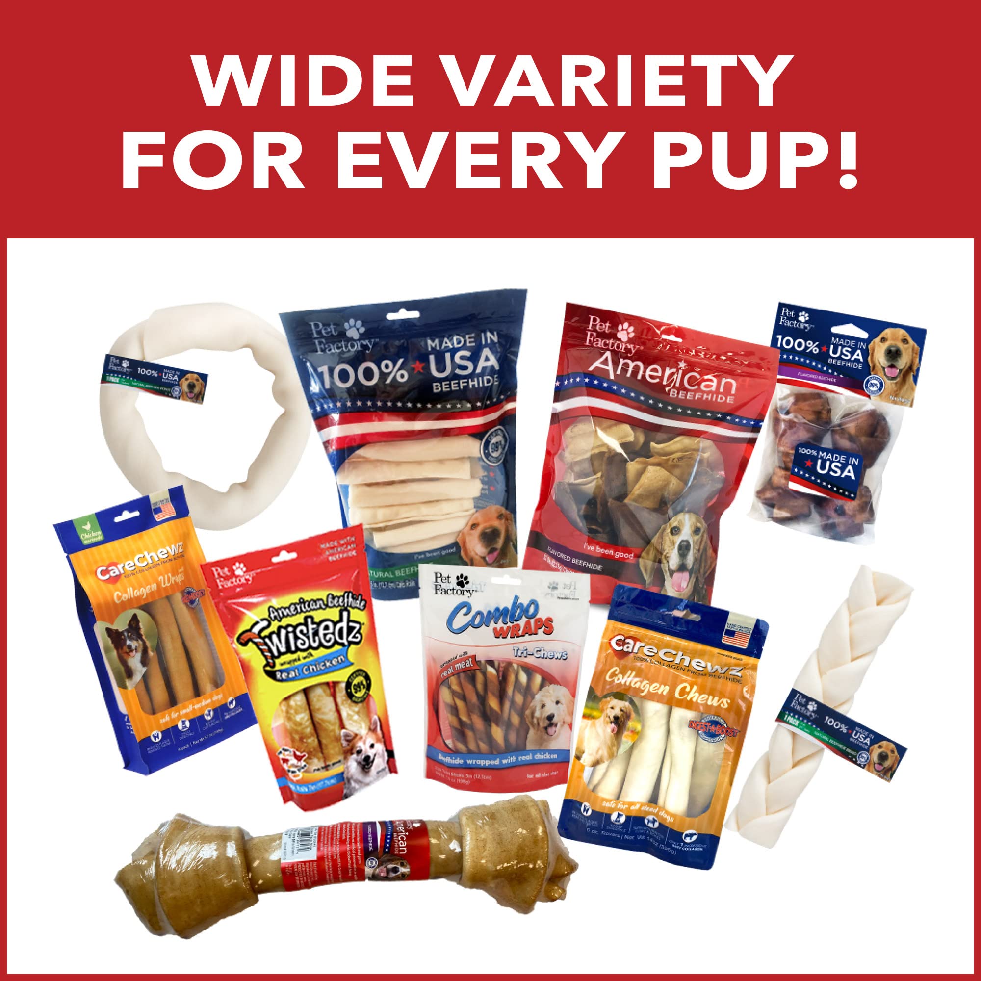 Pet Factory American Beefhide 5 Munch Mini Rolls Dog Chew Treats - Chicken Flavor, 1.5 lbs