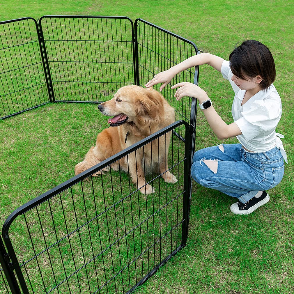 BestPet | Dog Playpen | 40 Inch, 24 Panels | Heavy Duty Metal Pet Exercise Pen | Indoor Outdoor Fence Panels | Rust-Resistant, R