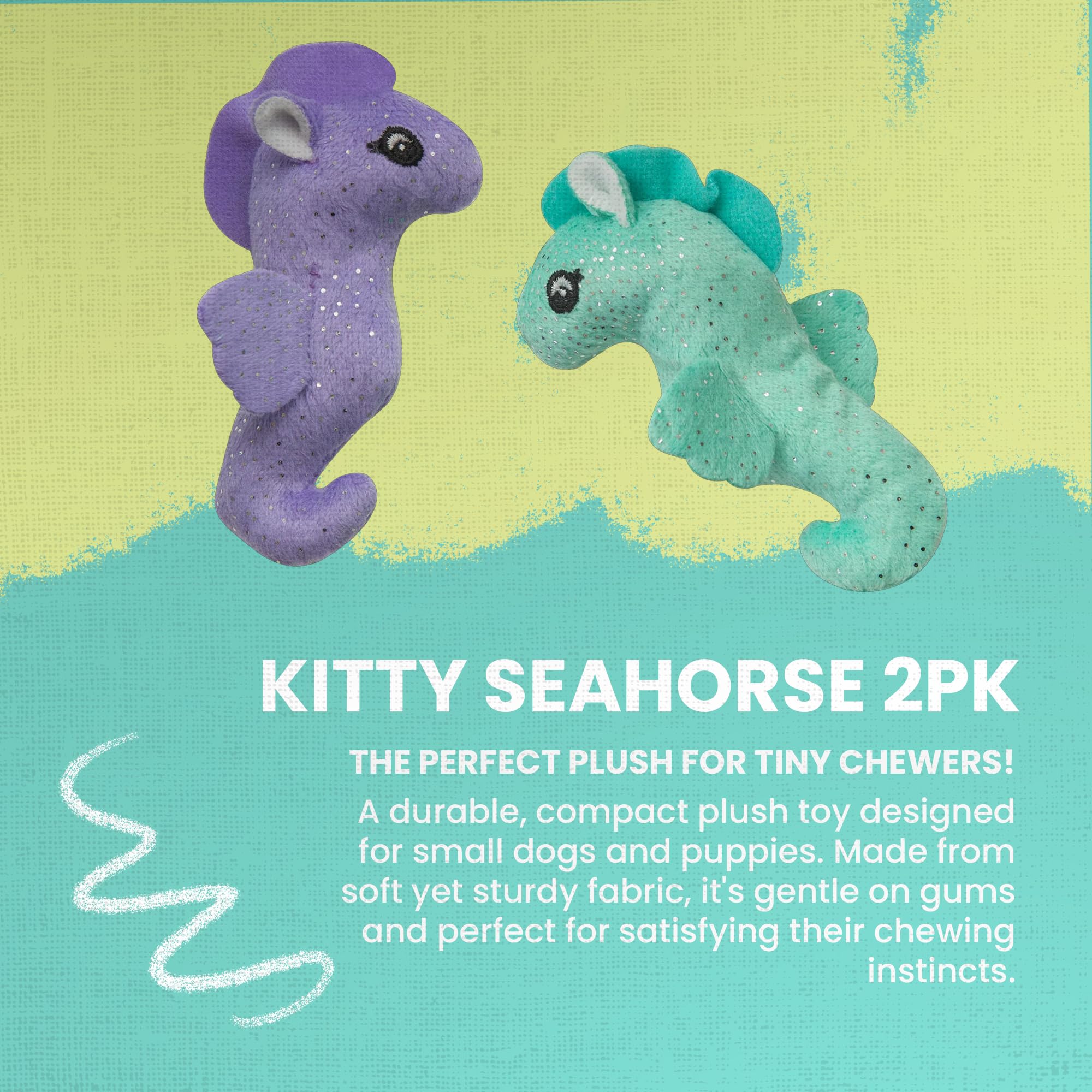 SnugArooz Kitty Seahorse 2 pk with Catnip 4in.