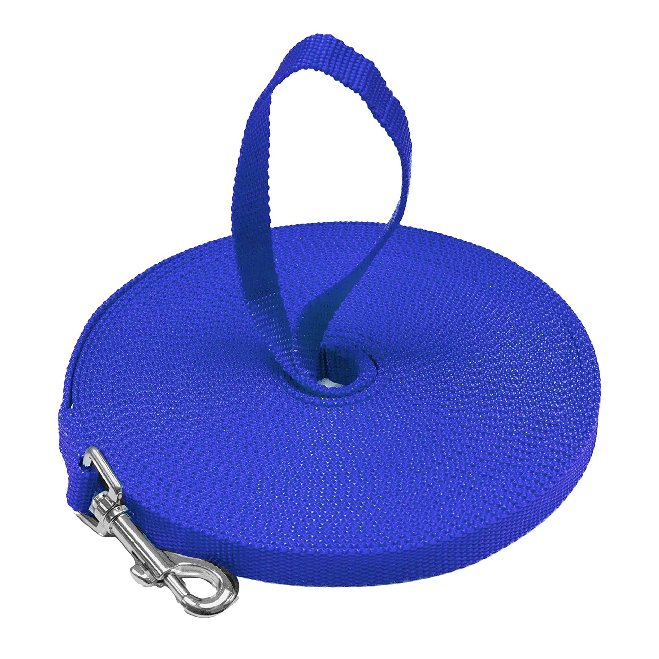 Long Dog Puppy Obedience Recall Training Agility Lead, Leash - BLUE, 50 Foot - by, Downtown Pet Supply