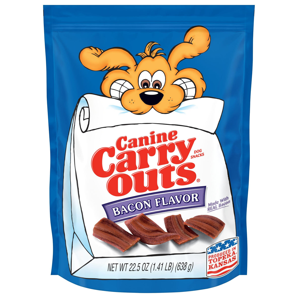 Canine Carry Outs Dog Treats, Bacon Flavor, 22.5 Ounce (Pack Of 4), Made With Real Bacon