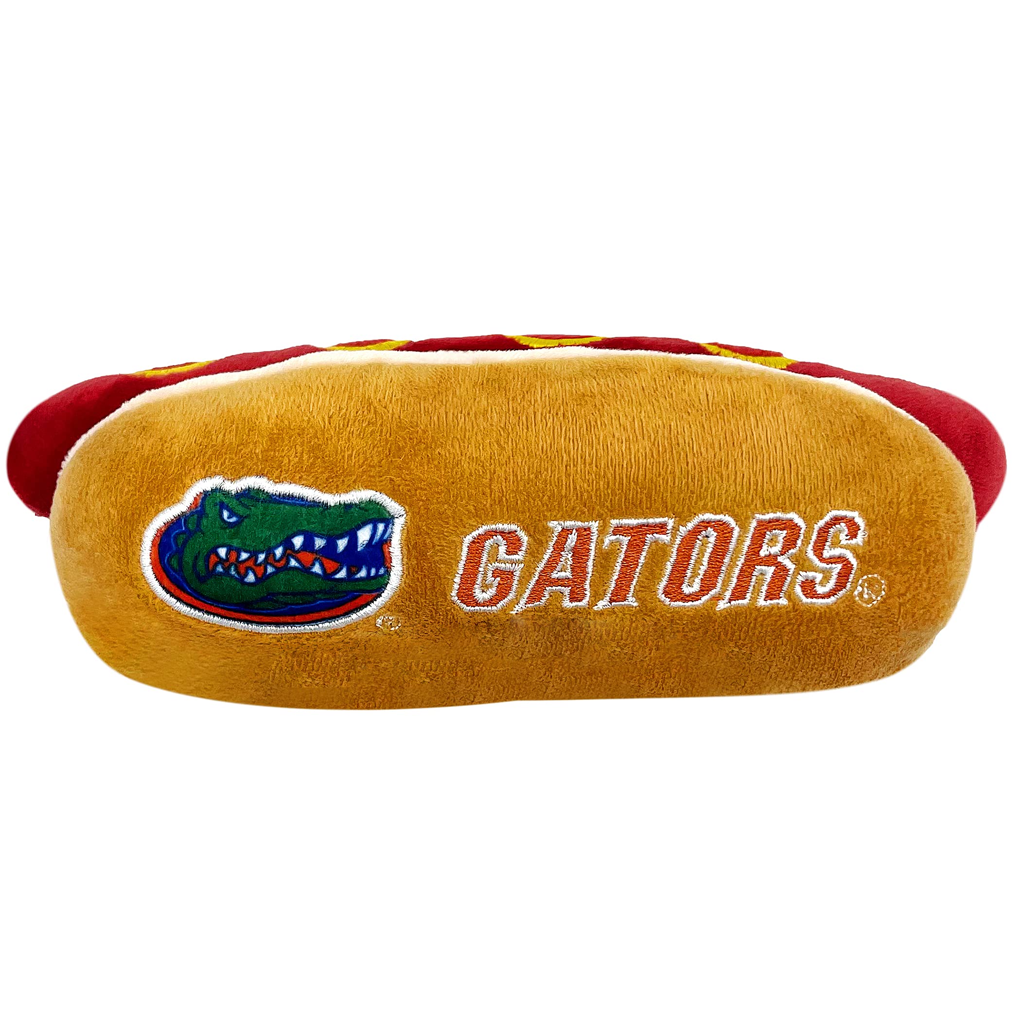 Pets First Ncaa Florida Gators Hot Dog Plush Dog & Cat Squeak Toy- Cutest Hot-Dog Snack Plush Toy For Dogs & Cats With Inner Squ