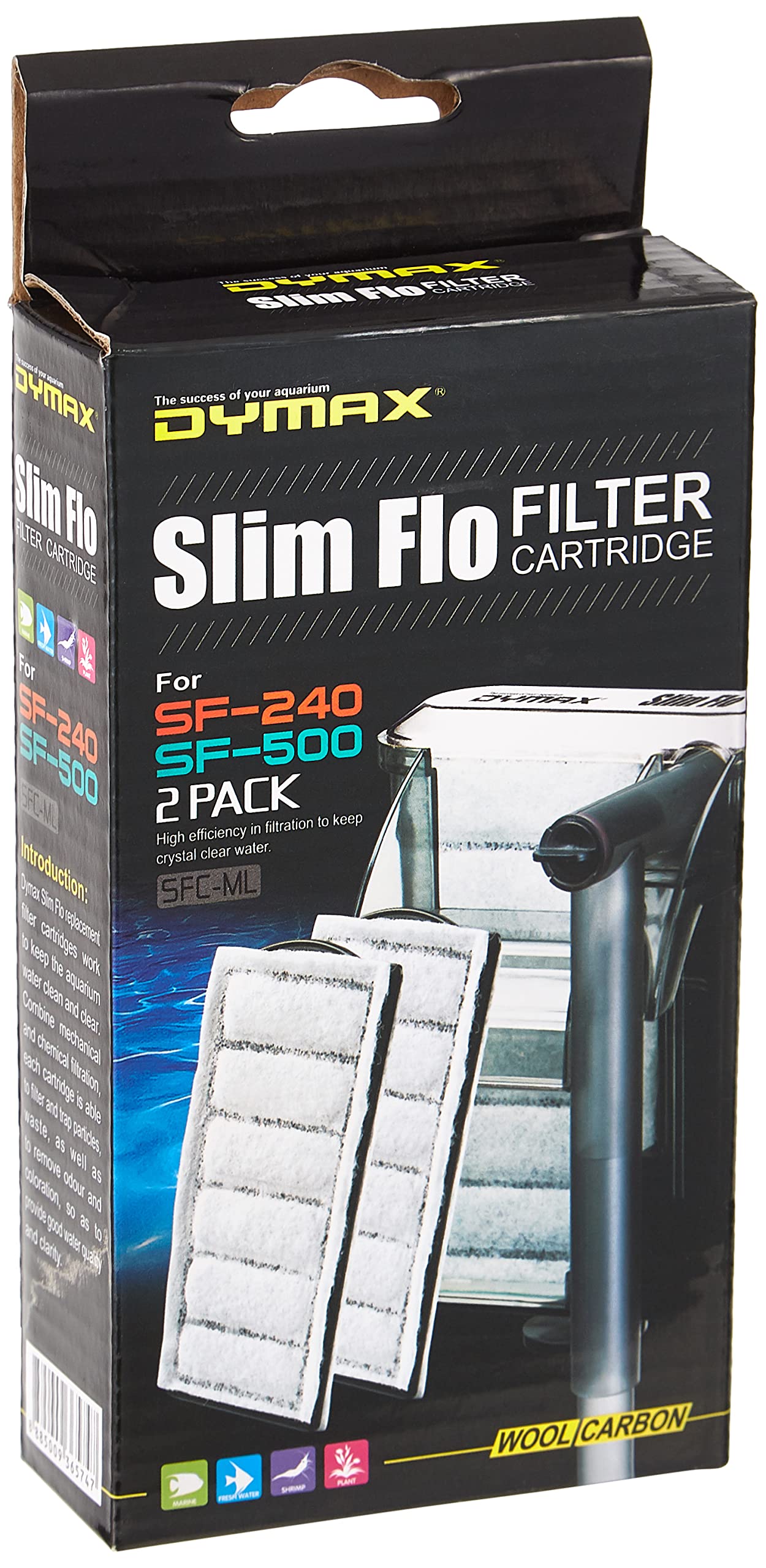 Filter Cartridge For Slim Flo Sf-240 Sf-500 (2-Pc Pack)