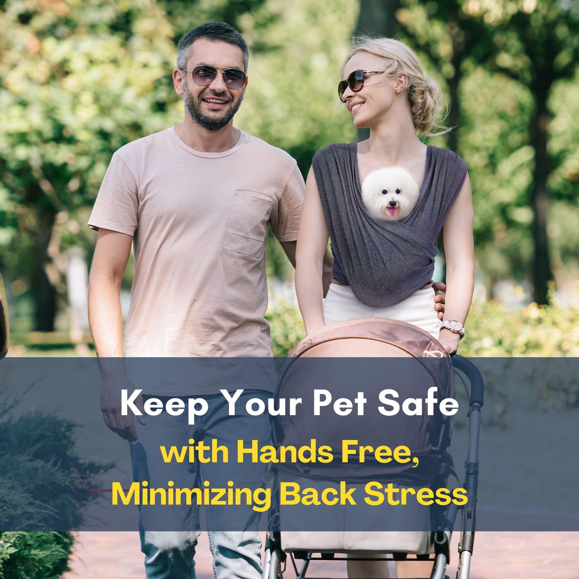 Anccoplus Dog Carriers For Small Dogs, Front Facing Cat Carrier, Hands Free Dog Carrier, Size Adjustable Pet Carrier, Reducing B