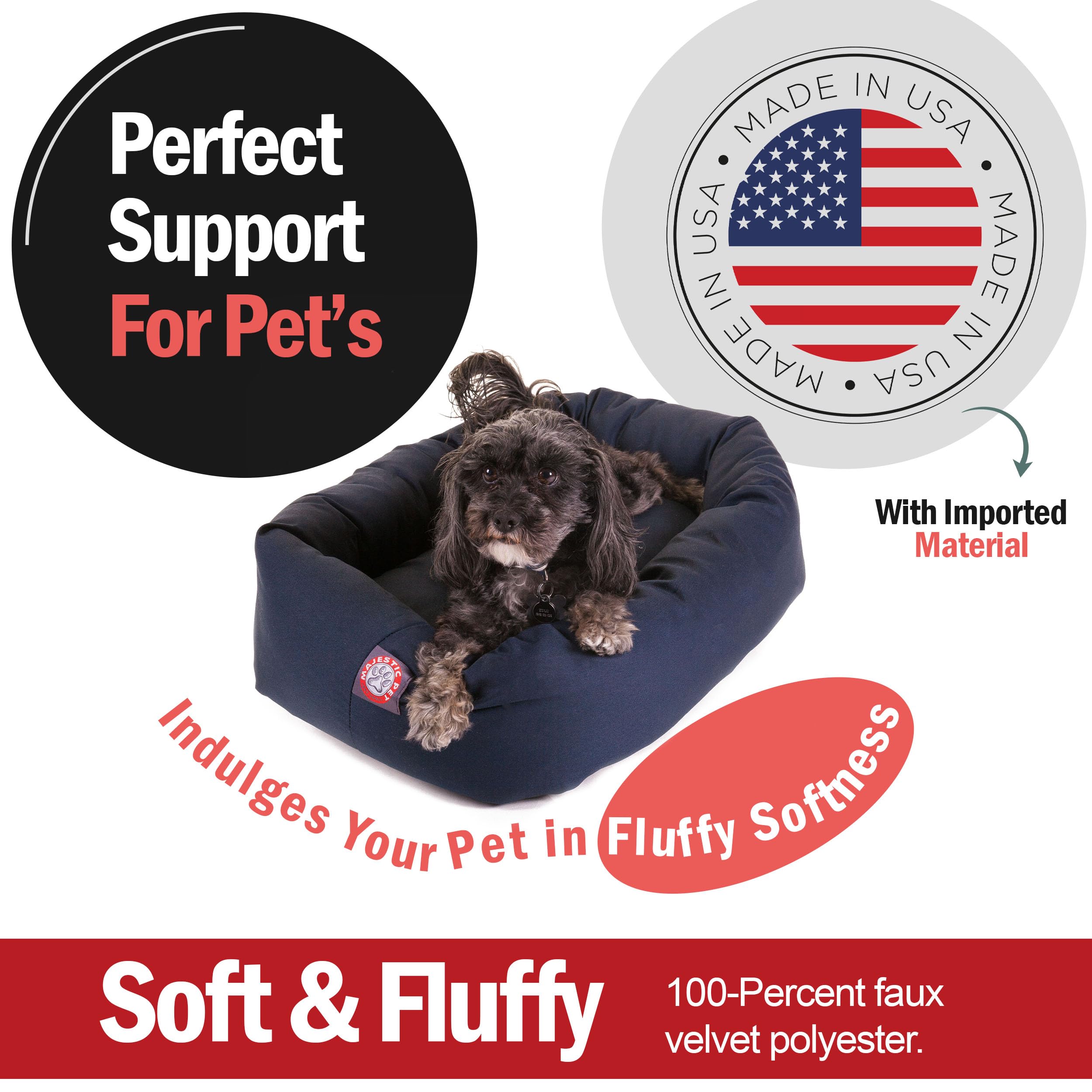 Majestic Pet 24 inch Blue Bagel Dog Bed Products