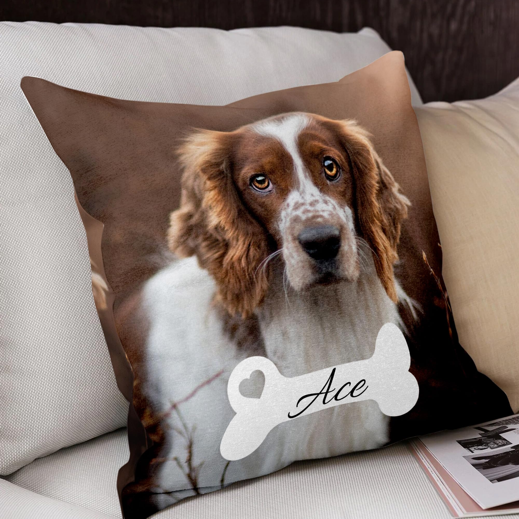 Funny Diy Personalized Pet Memorial Throw Pillows With Pictures Name, Custom Pet Memorial Gifts For Loss Of Dogs, Dog Cat Memori