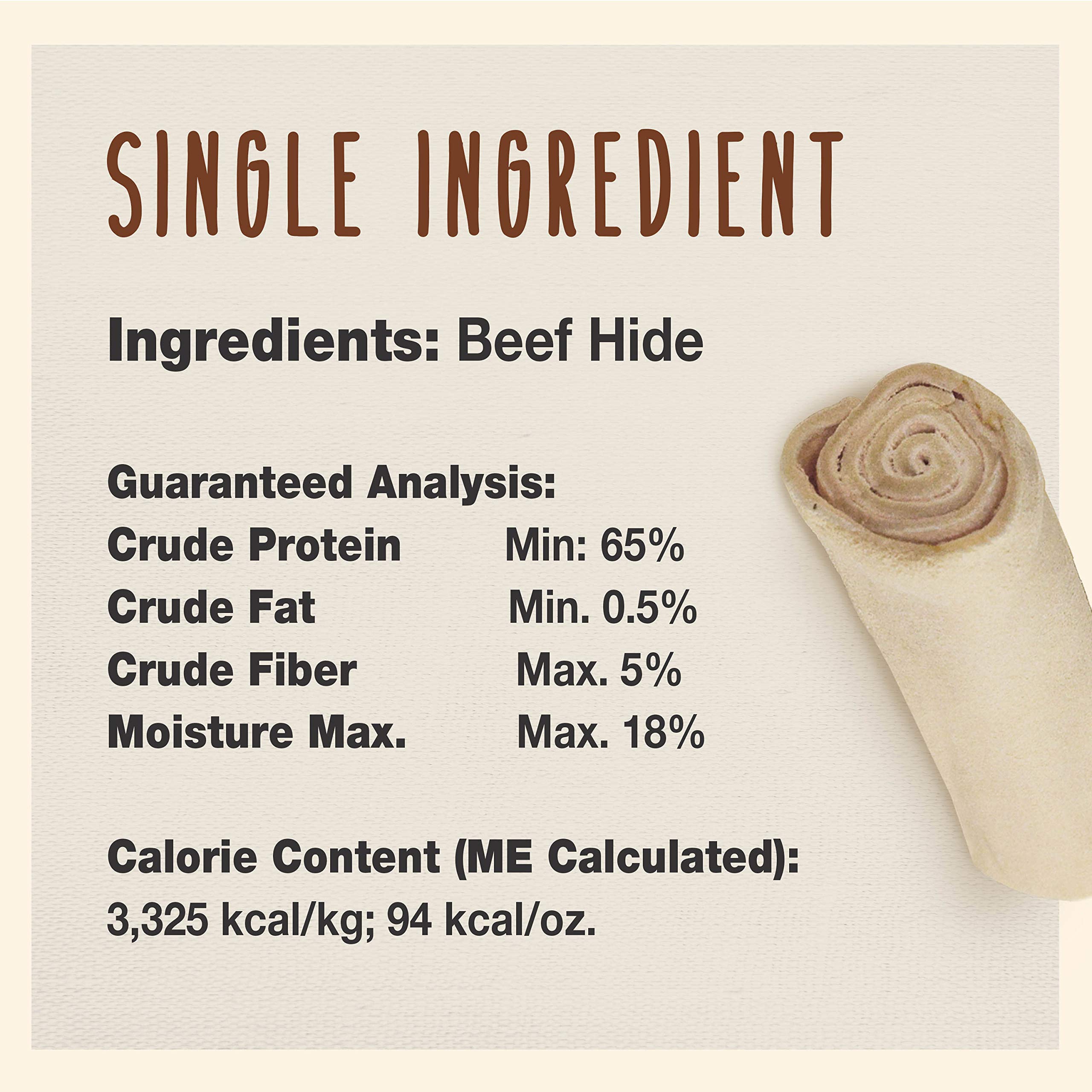 Cadet Premium Grade Beef Hide for Dogs, Rawhide Long Lasting Dog Chews, Chips, Curls & Rolls for Small/Medium/Large Dogs