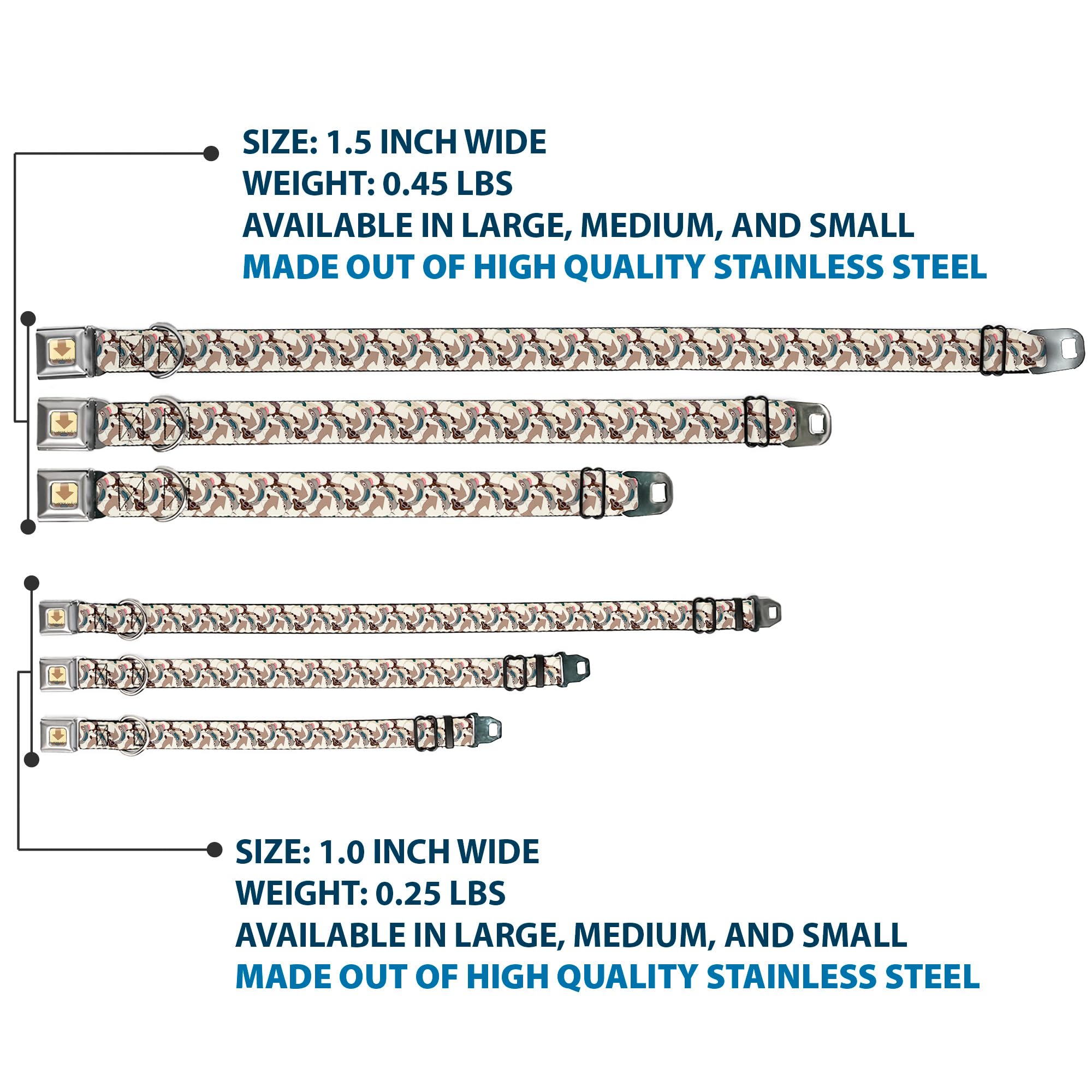 Buckle-Down Dog Collar Seatbelt Buckle Avatar The Last Airbender Appa Pose Stacked 20 To 31 Inches 1.5 Inch Wide (Dc-Sb-Alaj-Wal