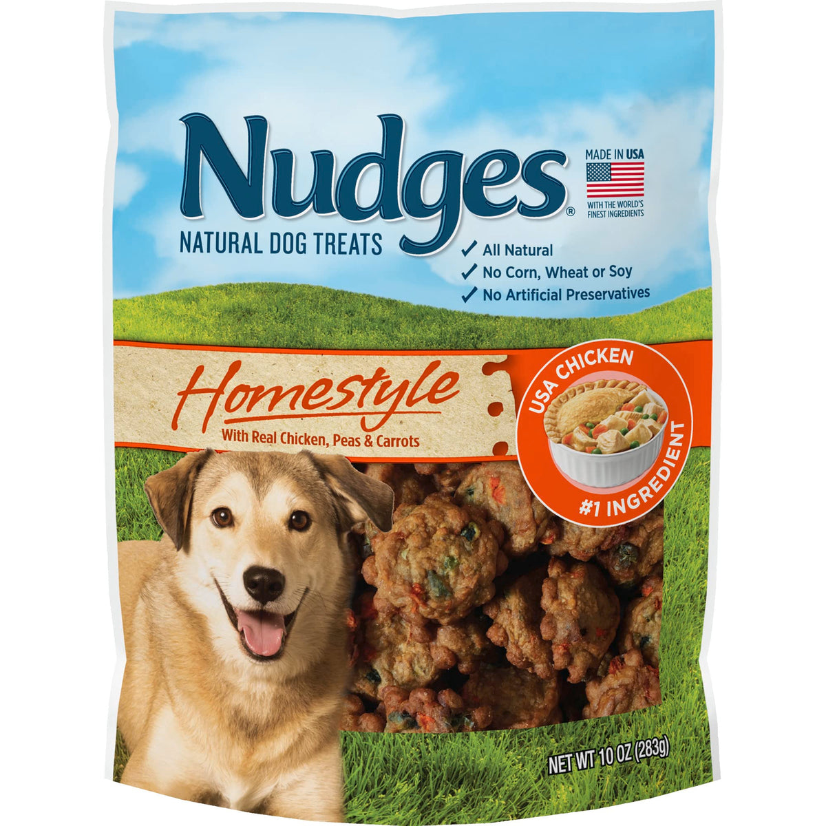 Blue Buffalo Nudges Homestyle Natural Dog Treats, Chicken, 10Oz Bag