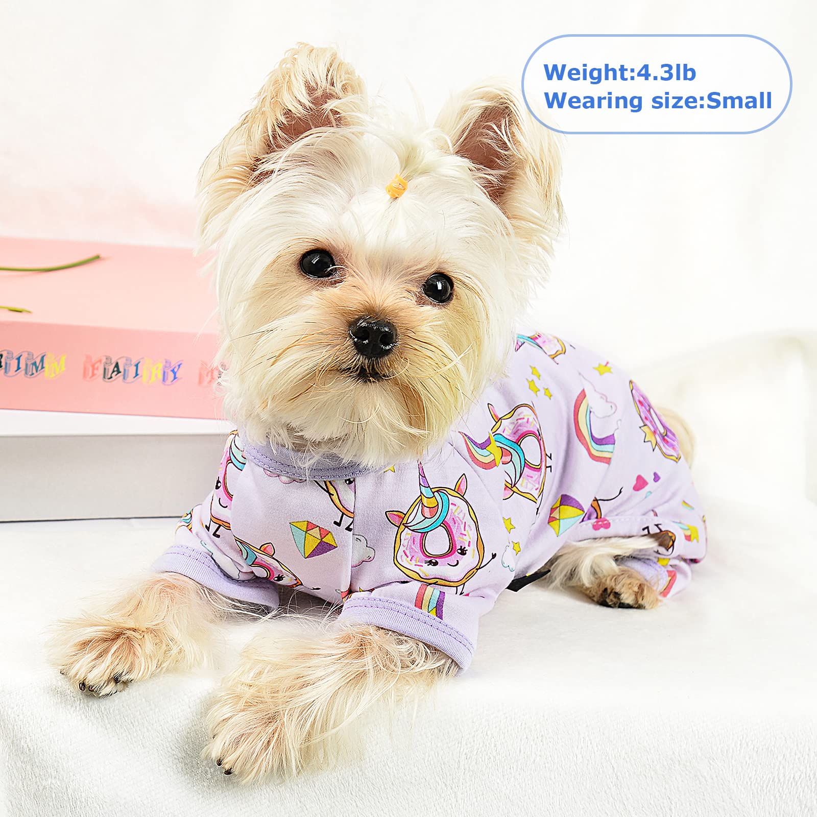 Dog Pajamas Pjs Summer Dog Clothes for Small Dogs Girl - Boy - Medium Size Dogs, Soft Stretchy Puppy Clothes Doggie Onesies Fall