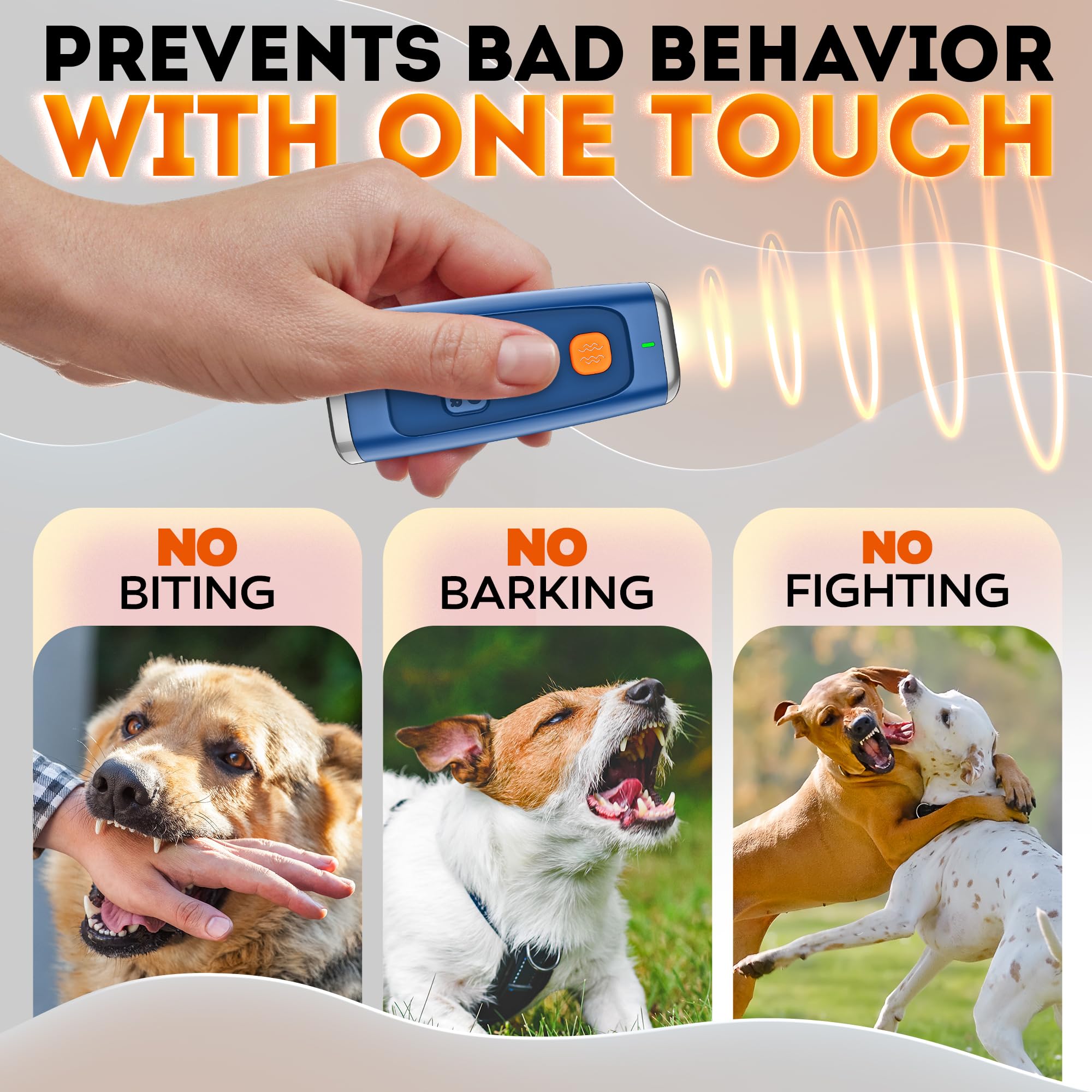 New 2025 Dog Bark Deterrent Device - Dog Barking Control Devices Stops Bad Behavior - Rechargeable Ultrasonic Pet Whistle To Sto